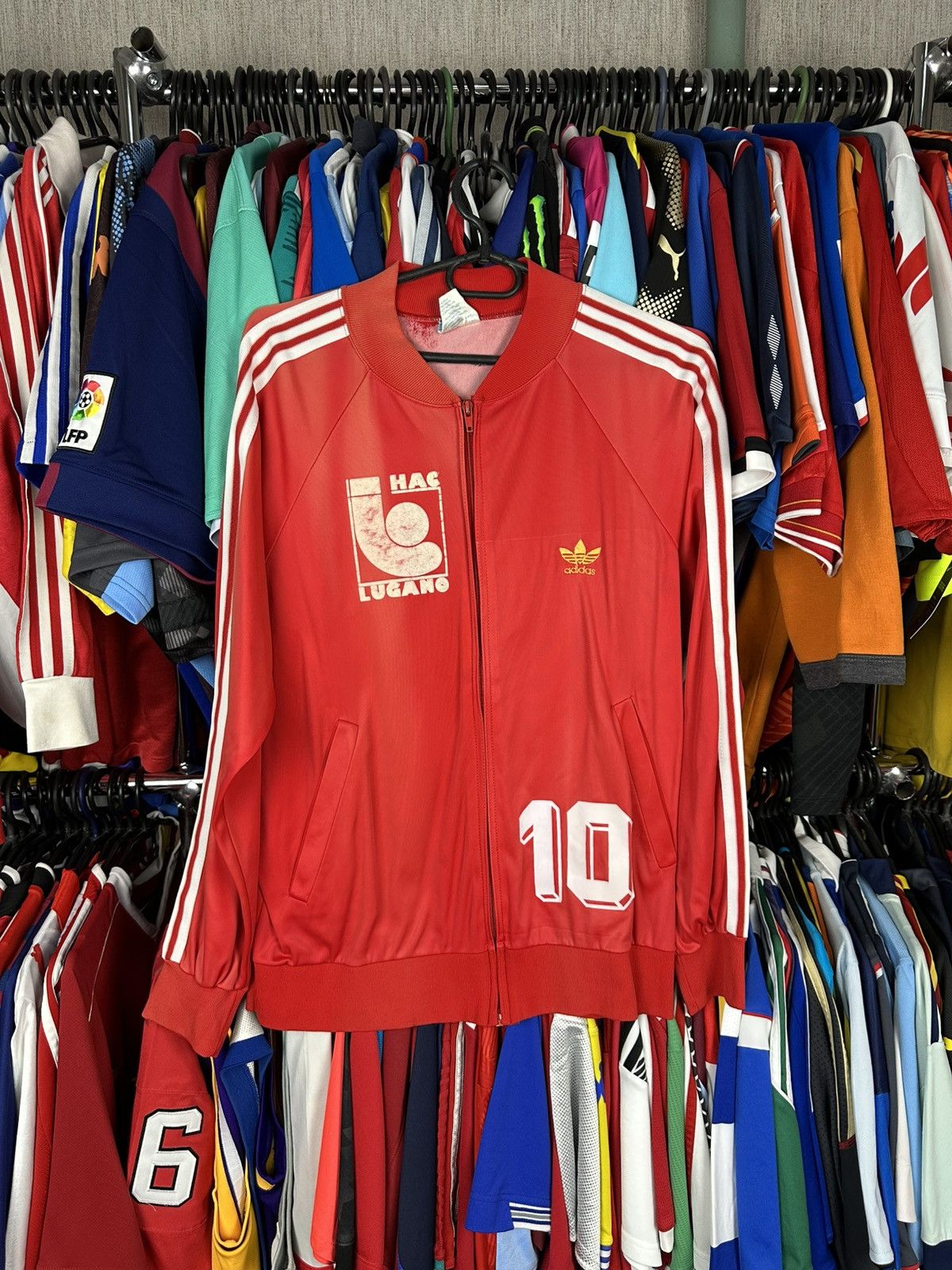 Adidas Vintage 70s Adidas Ventex HC Lugano Switzerland Track top Size US L / EU 52-54 / 3 - 1 Thumbnail