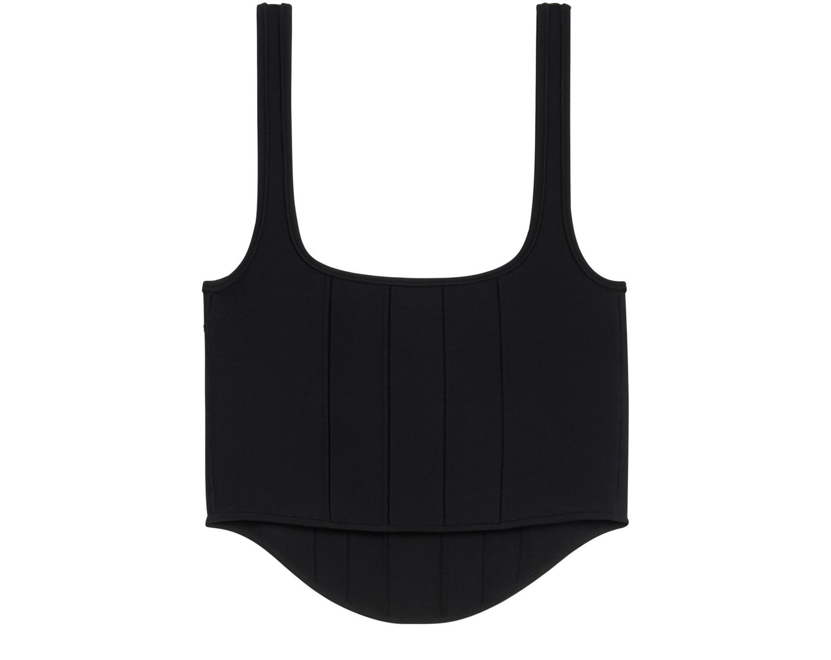 Celine o1w1db11124 Underpinning Corset Crop Top in Black Size XS / US 0-2 / IT 36-38 - 2 Thumbnail