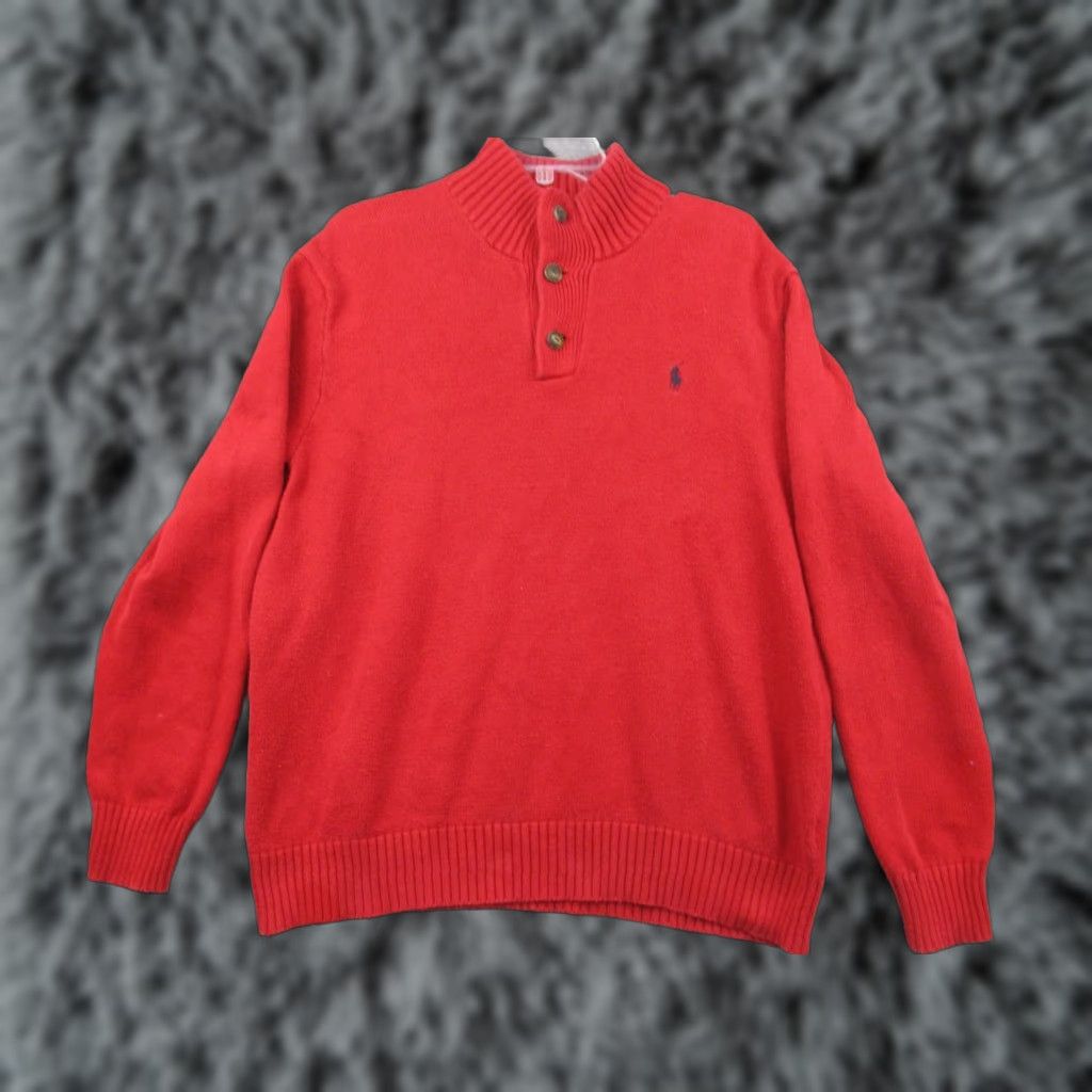 Ralph Lauren Polo Ralph Lauren Sweater XL Men's Pullover Apple Red Long Sleeve Size US XL / EU 56 / 4 - 1 Thumbnail