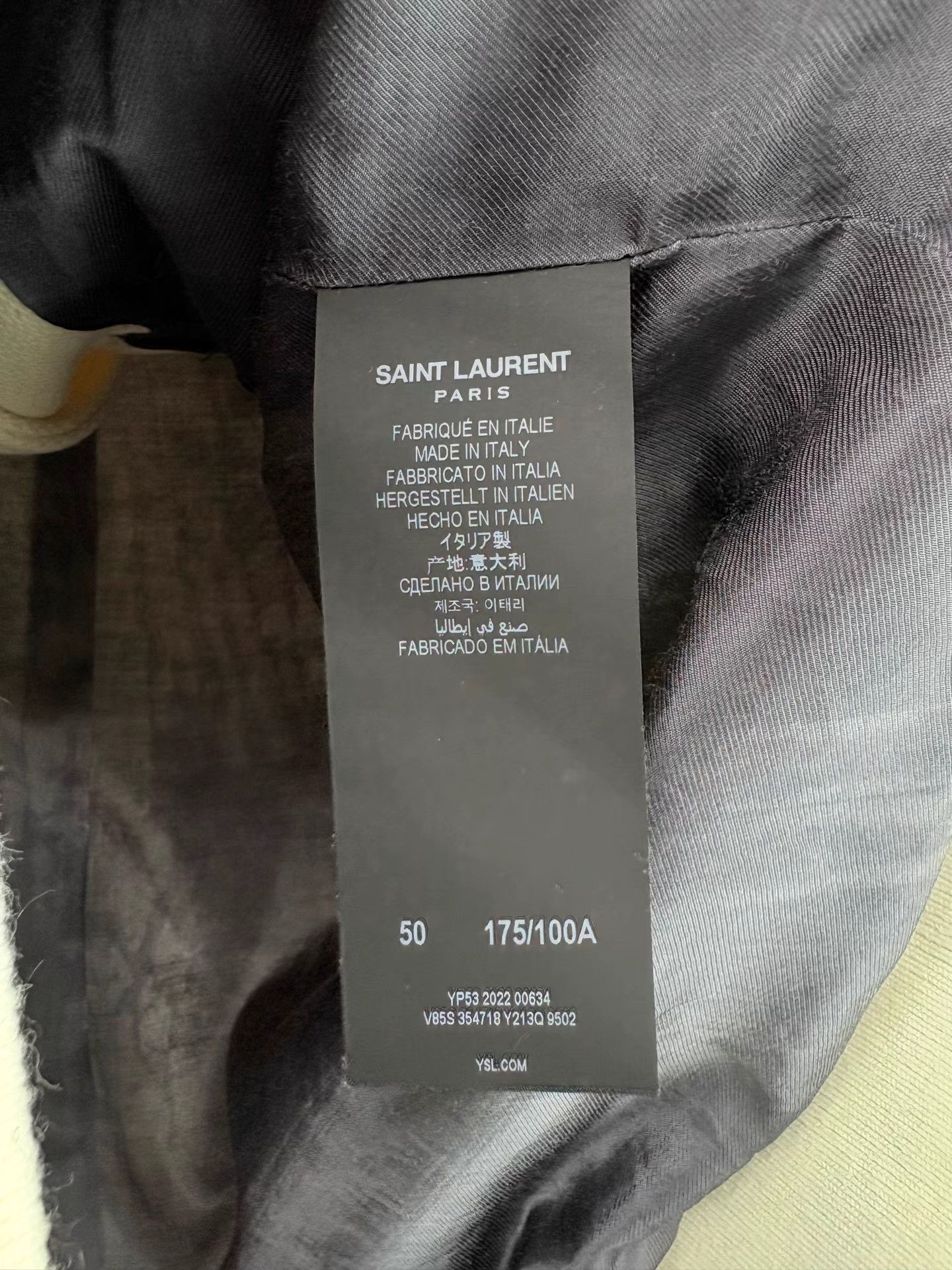 Saint Laurent Paris SAINT LAURENT SLP White Leather Panel Bomber Jacket Size US M / EU 48-50 / 2 - 5 Thumbnail