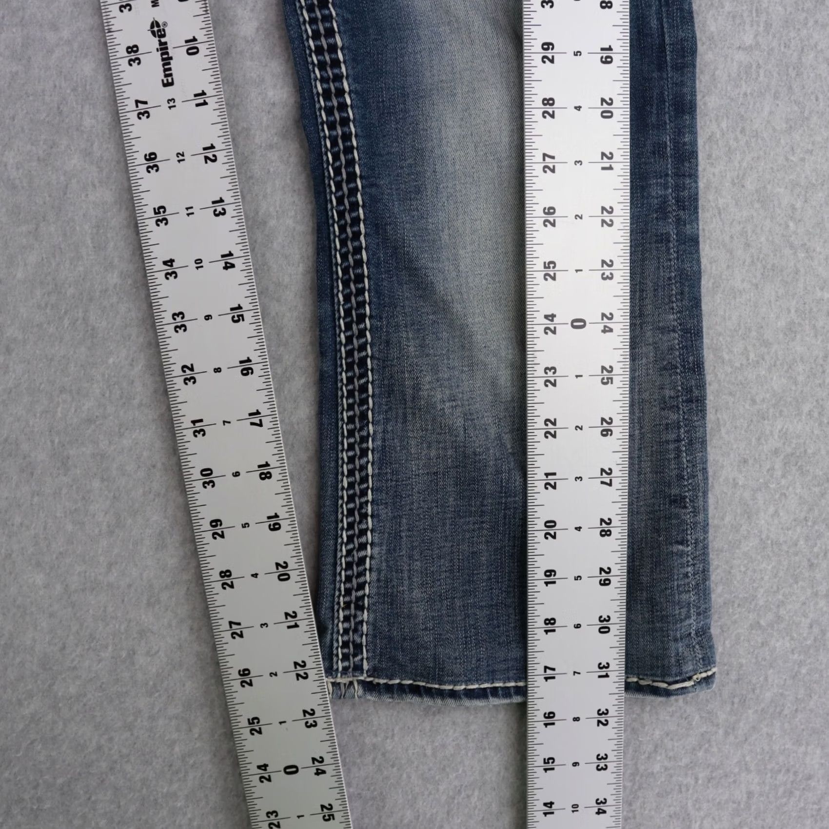Vintage Rock Revival Jeans Boots Bootcut Distressed Blue 30 US 30 x 22.5in Womens Pants Vintage Style Ashley Distress Denim Size 30" / US 8 / IT 44 - 6 Thumbnail
