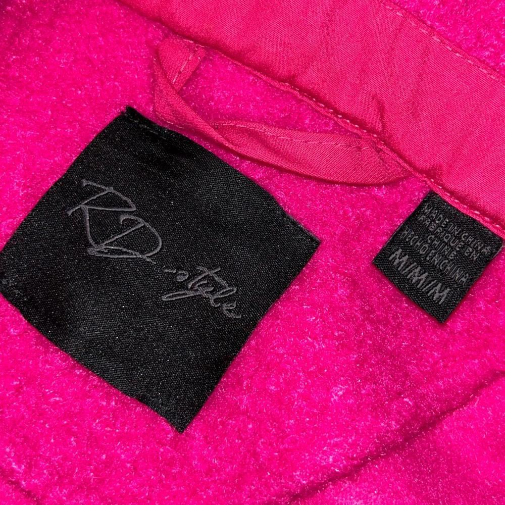Designer Anthropologie l RD Style Unlined Flash Pink Shacket Medium Size M / US 6-8 / IT 42-44 - 11 Thumbnail