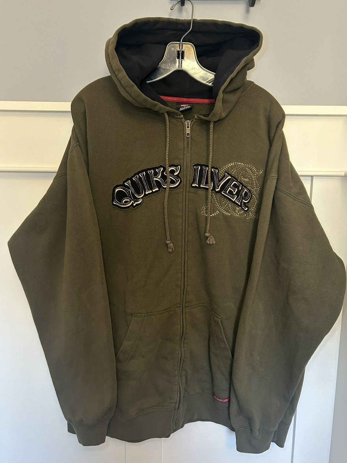 Quicksilver Vintage Quicksilver y2k distressed patch logo zip-up hoodie Size US XL / EU 56 / 4 - 1 Thumbnail
