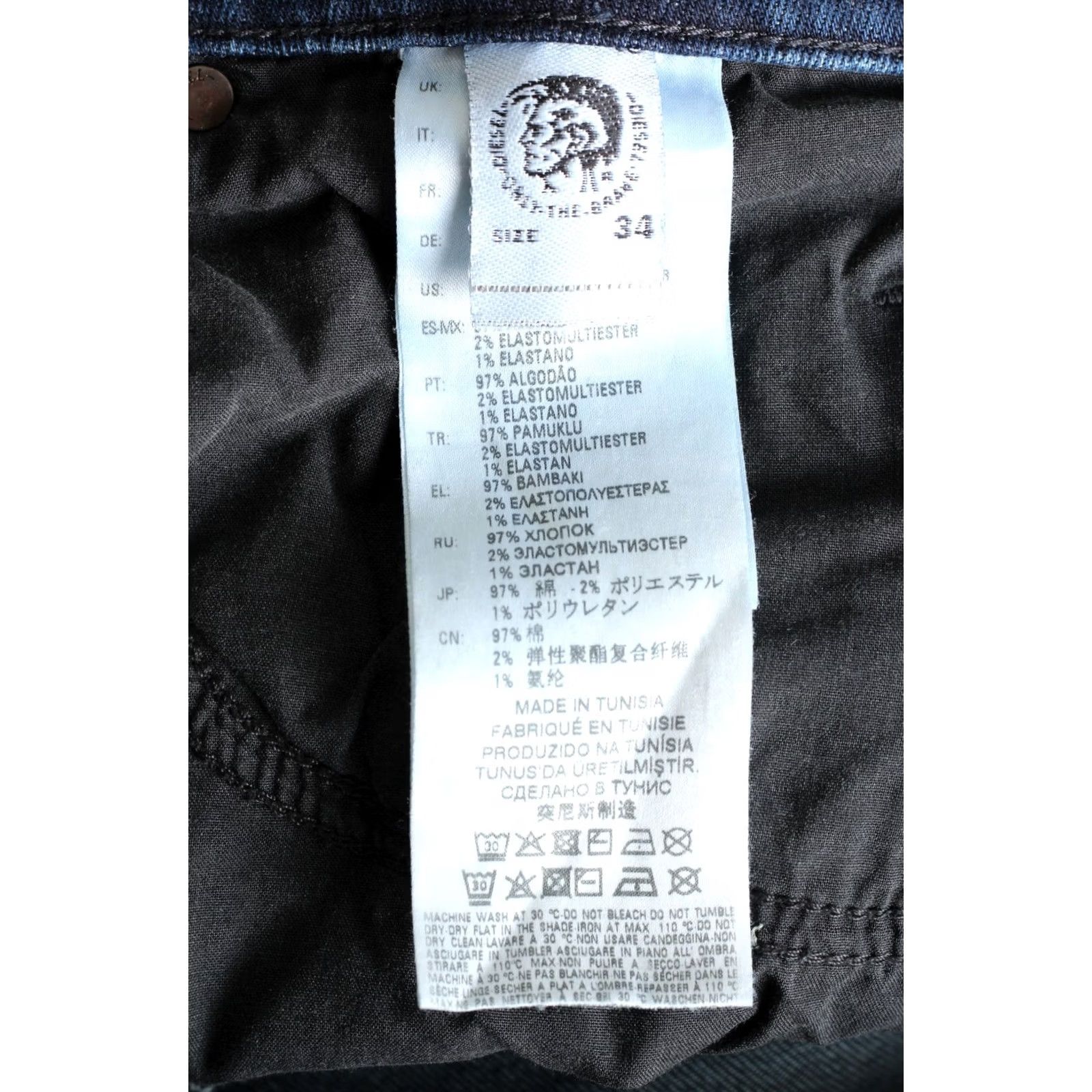 Diesel DIESEL THOMMER-X 0095T Jeans Men Slim Skinny Stretch W34 L34 DZ6993 - 5-Pocket Denim Blue, Regular Fit Size US 34 / EU 50 - 8 Thumbnail
