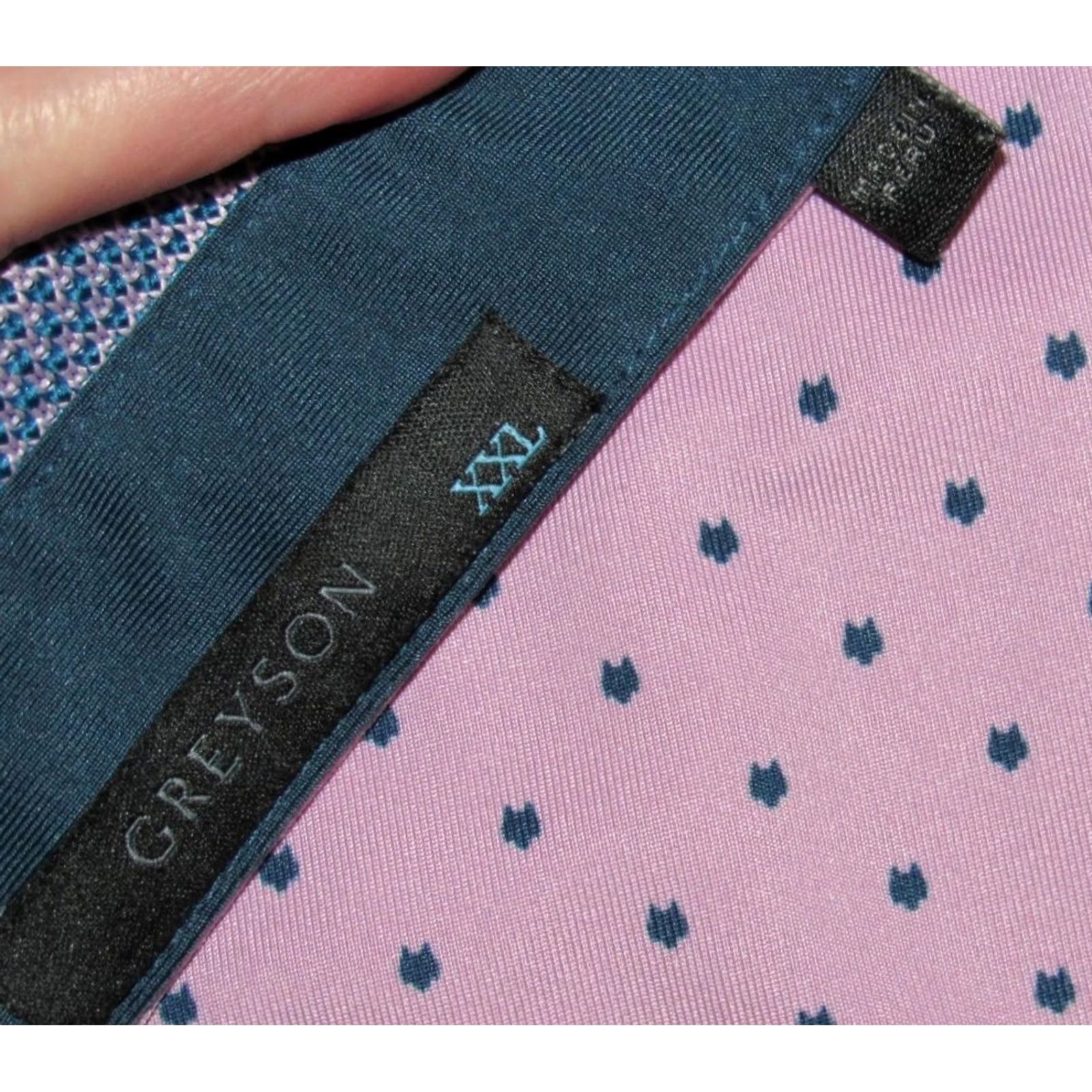 Vintage GREYSON Wolf All Over Pink Short Sleeve Polo Shirt XXL Mens Size US XXL / EU 58 / 5 - 4 Thumbnail