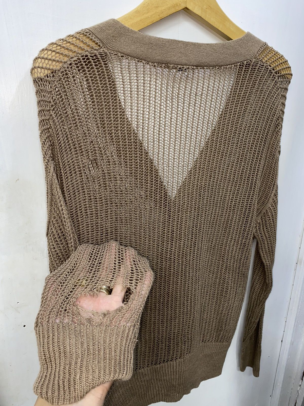 Hysteric Glamour × If Six Was Nine × Japanese Brand open knit cardigan AVV HOMME meshtop fishnet style Size US M / EU 48-50 / 2 - 6 Thumbnail