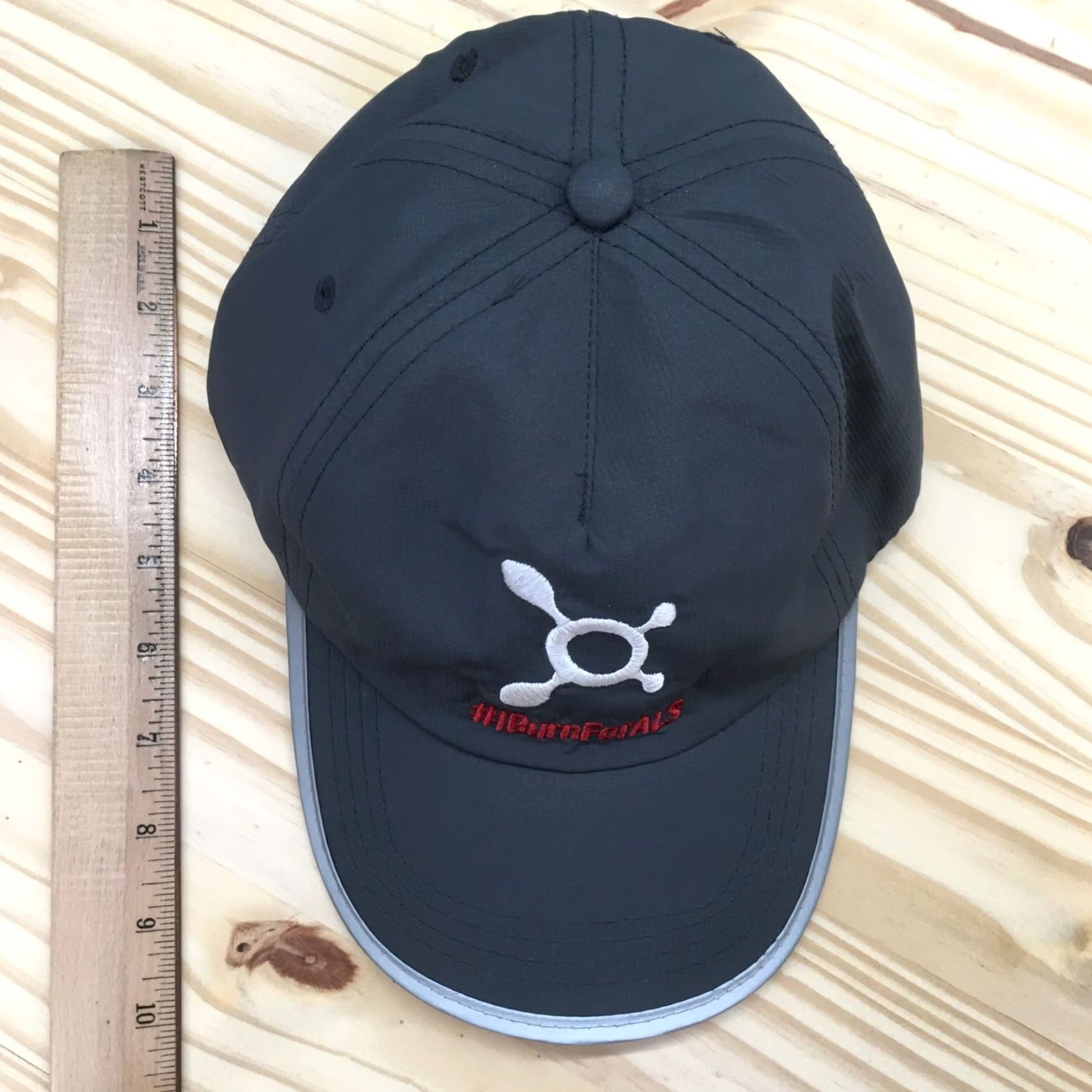 Logo 7 Orange Theory I Burn For ALS Baseball Cap Mens Gray OS Adjustable Curved Brim Embroidered Logo Size ONE SIZE - 3 Thumbnail