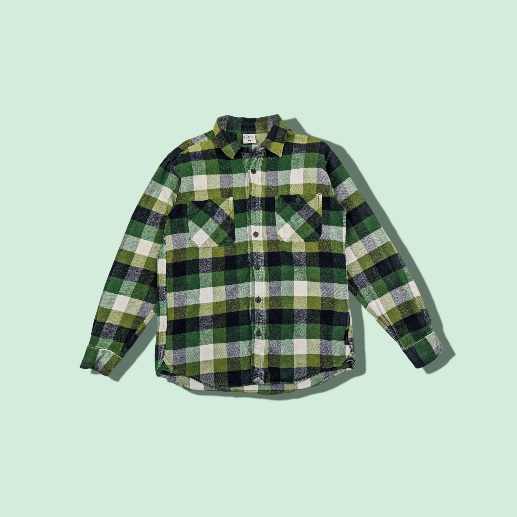 Columbia COLUMBIA Green Check Button Up Shirt Flannel Outdoor Hiking Size US S / EU 44-46 / 1 - 1 Thumbnail