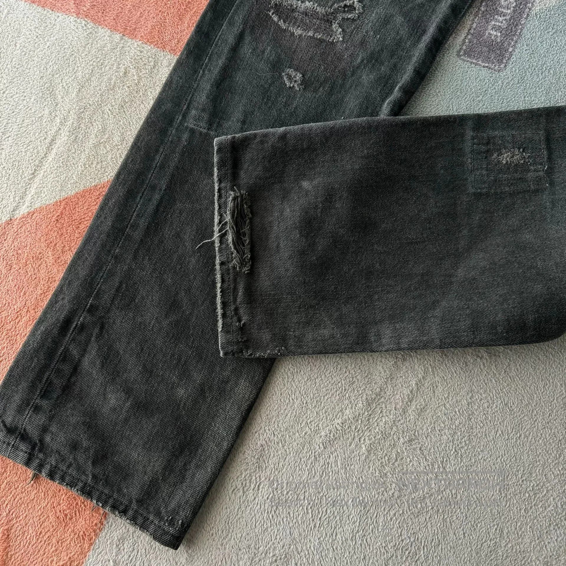 Denim & Supply Ralph Lauren Ralph Lauren Denim Supply Charcoal Patched Jeans. Size US 30 / EU 46 - 5 Thumbnail