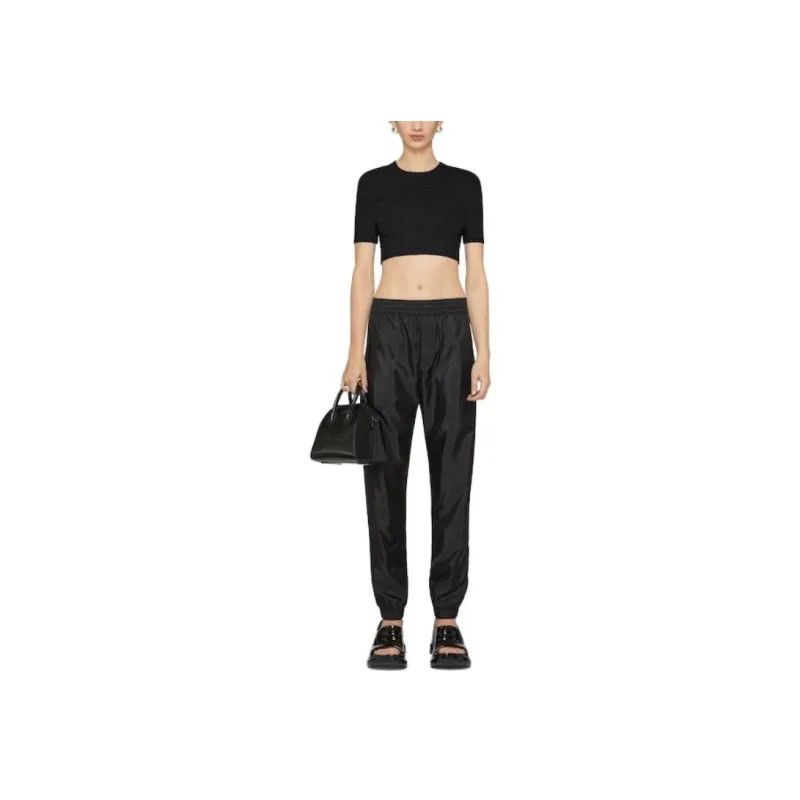 Givenchy o1srvl11e0625 Logo Detailed Cropped Sweater in Black Size M / US 6-8 / IT 42-44 - 2 Thumbnail