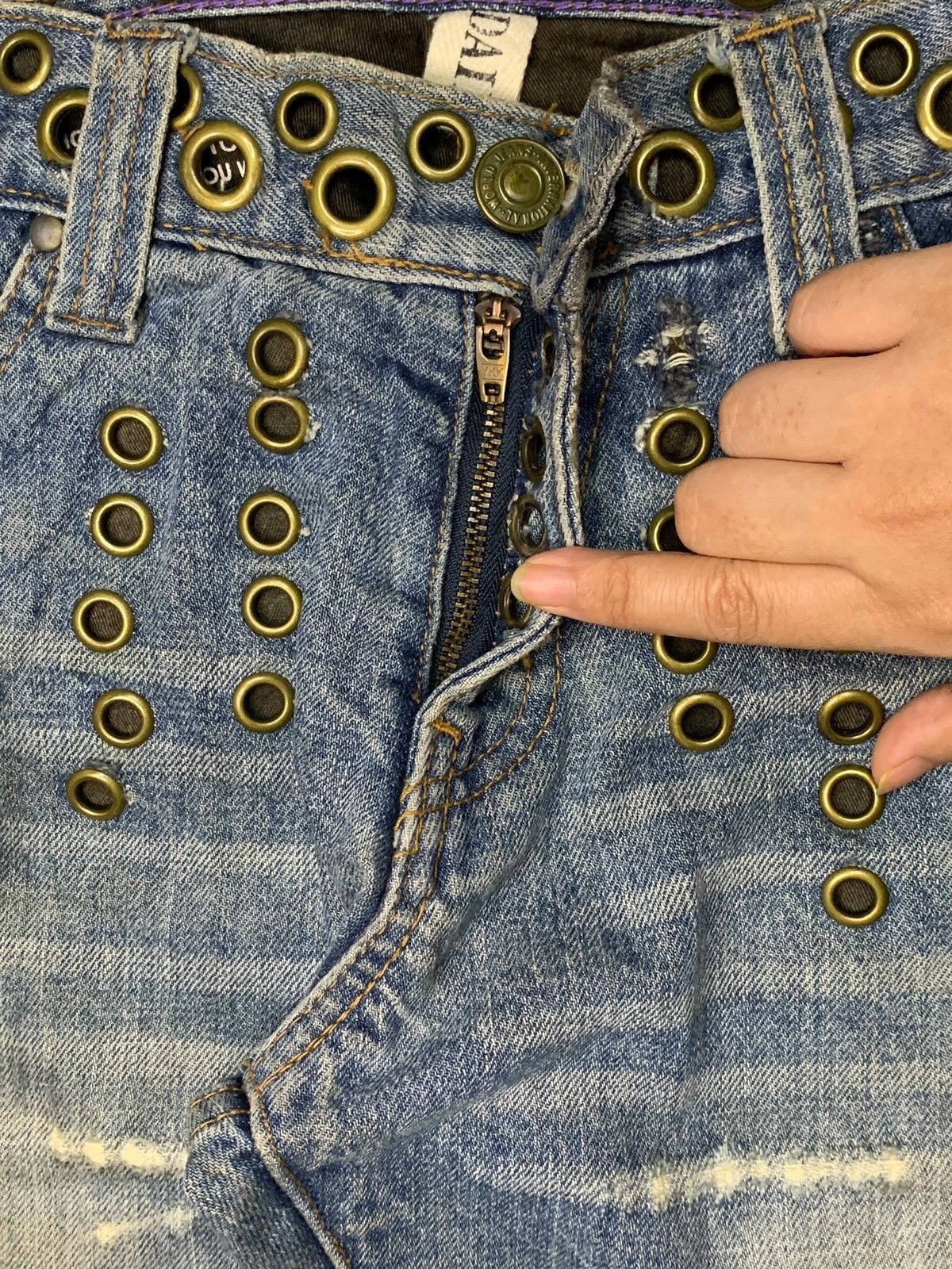 Japanese Brand × Kapital Vintage Japanese Brand Mud Wash Distressed Flare Jeans Size US 30 / EU 46 - 3 Thumbnail
