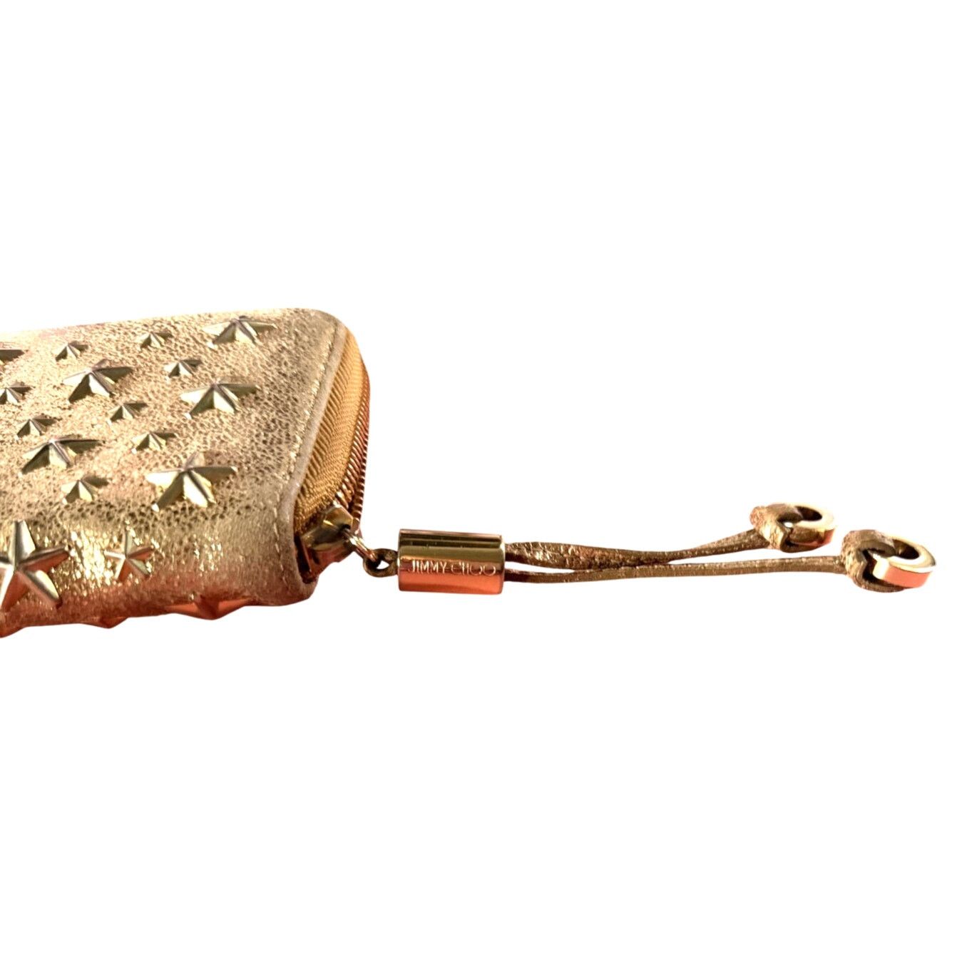 Jimmy Choo Jimmy Choo Filipa Stars Studded Gold Metallic Leather Wallet Size ONE SIZE - 4 Thumbnail