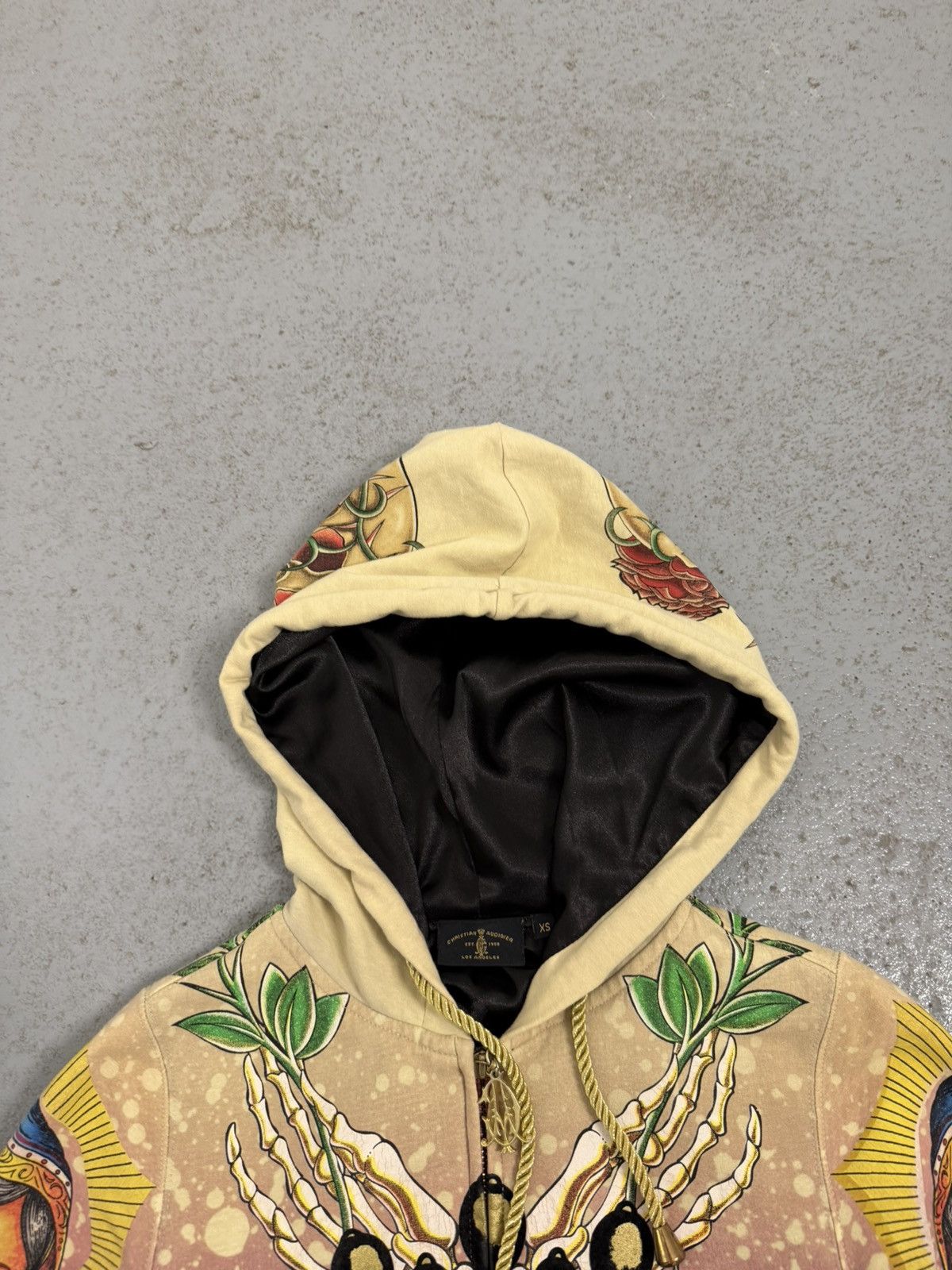 Christian Audigier Christian Audigier Holy Diva Overprinted Y2K Zip Hoodie Size XS / US 0-2 / IT 36-38 - 6 Thumbnail