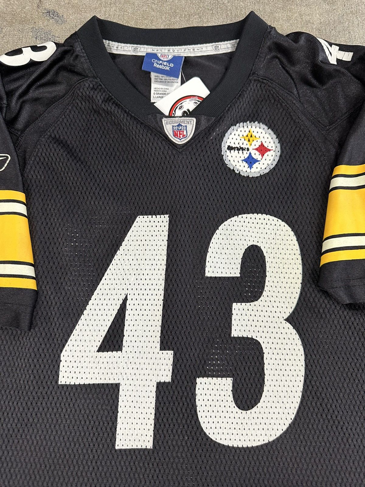 NFL × Reebok × Vintage Crazy Y2K Reebok Pittsburg Steelers Polamalu Jersey Size S / US 4 / IT 40 - 5 Thumbnail