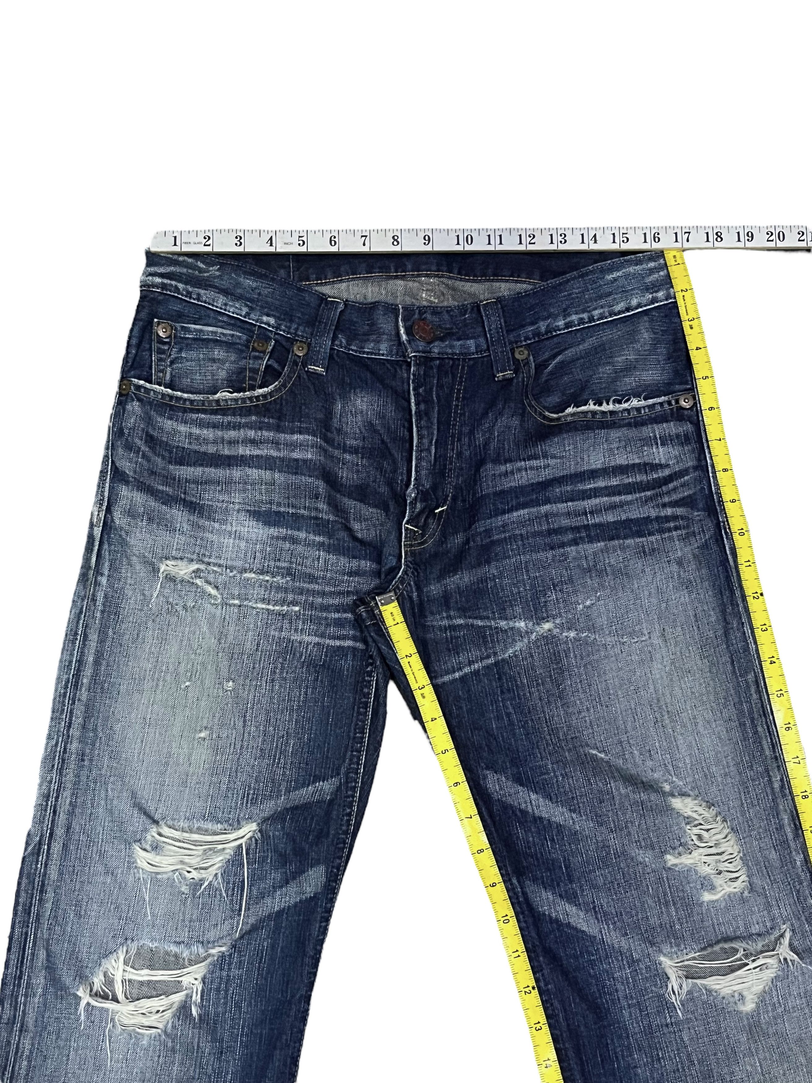 Kapital Edwin 503 Blue Trip Distressed Ripped Flare Jeans Y2K Japan Size US 34 / EU 50 - 14 Thumbnail