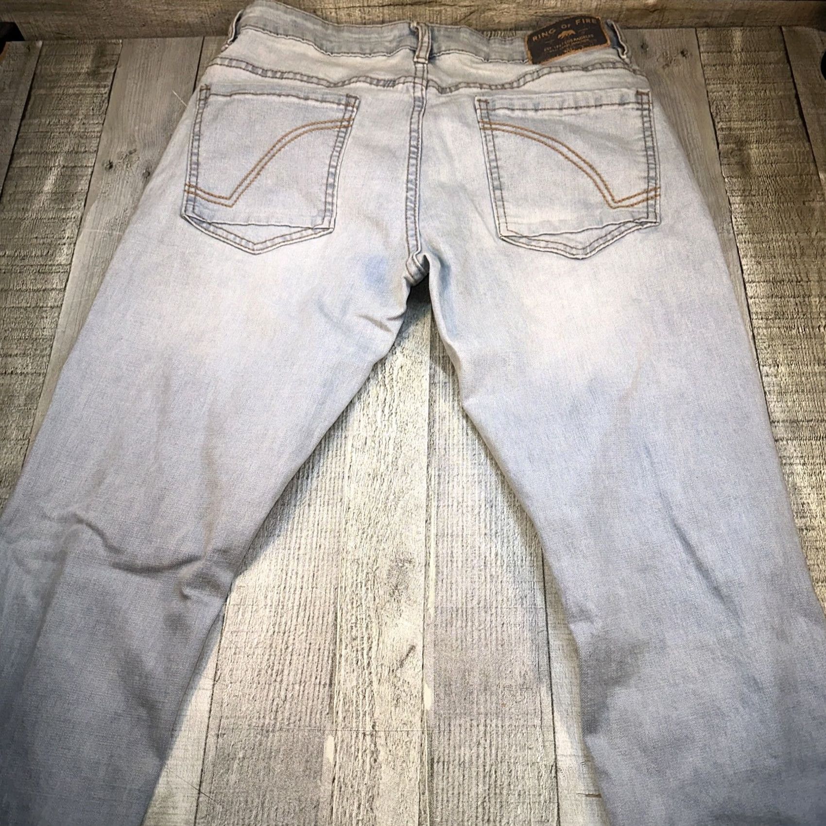 Ring Of Fire Ring of Fire Jeans Men 31x30 Denim Slim Regular Blue Cotton Blend Logo Casual Skinny Pants Size US 31 - 5 Thumbnail