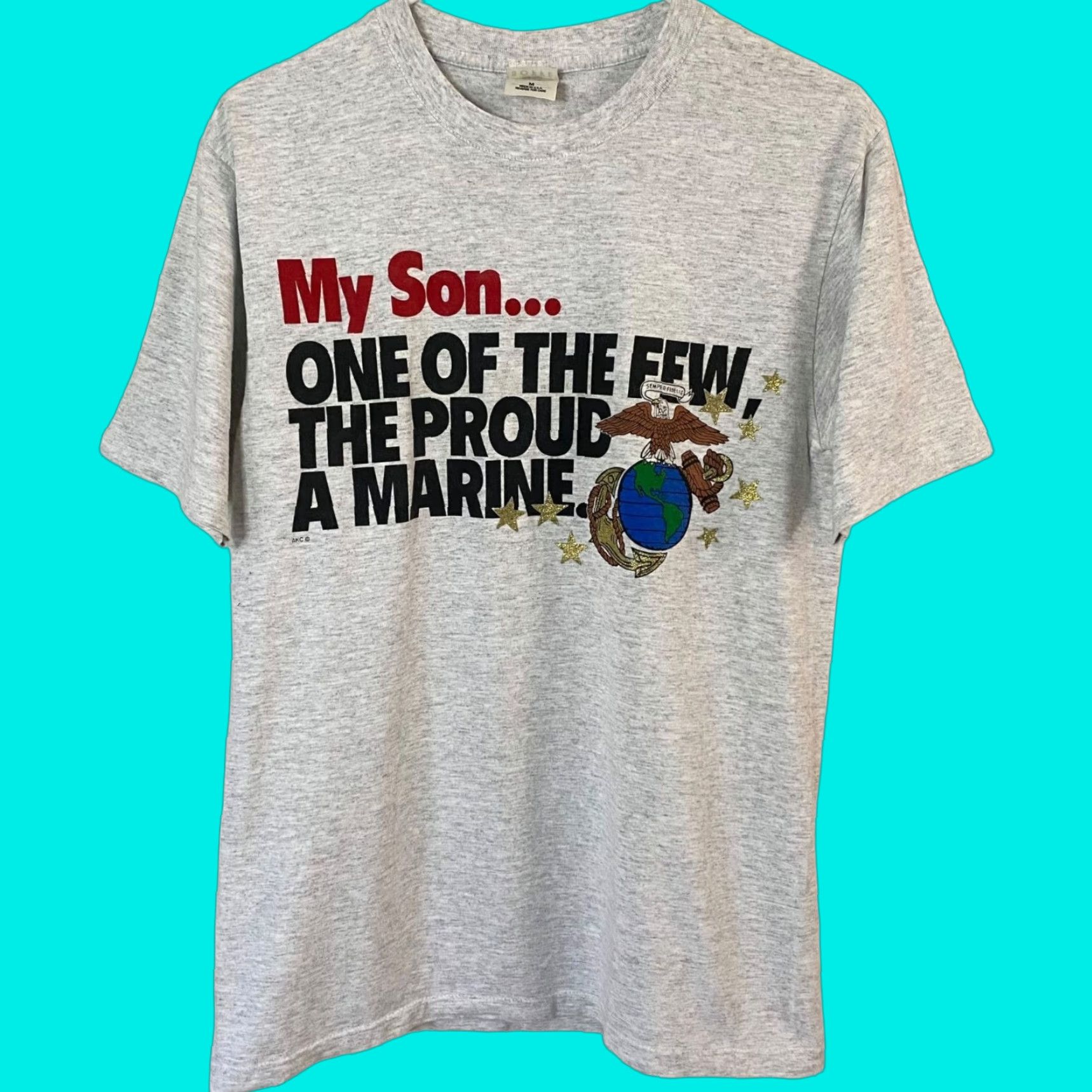 Vintage VINTAGE United States Marine Core The Few The Proud T-Shirt Gray Men's M Size US M / EU 48-50 / 2 - 1 Thumbnail
