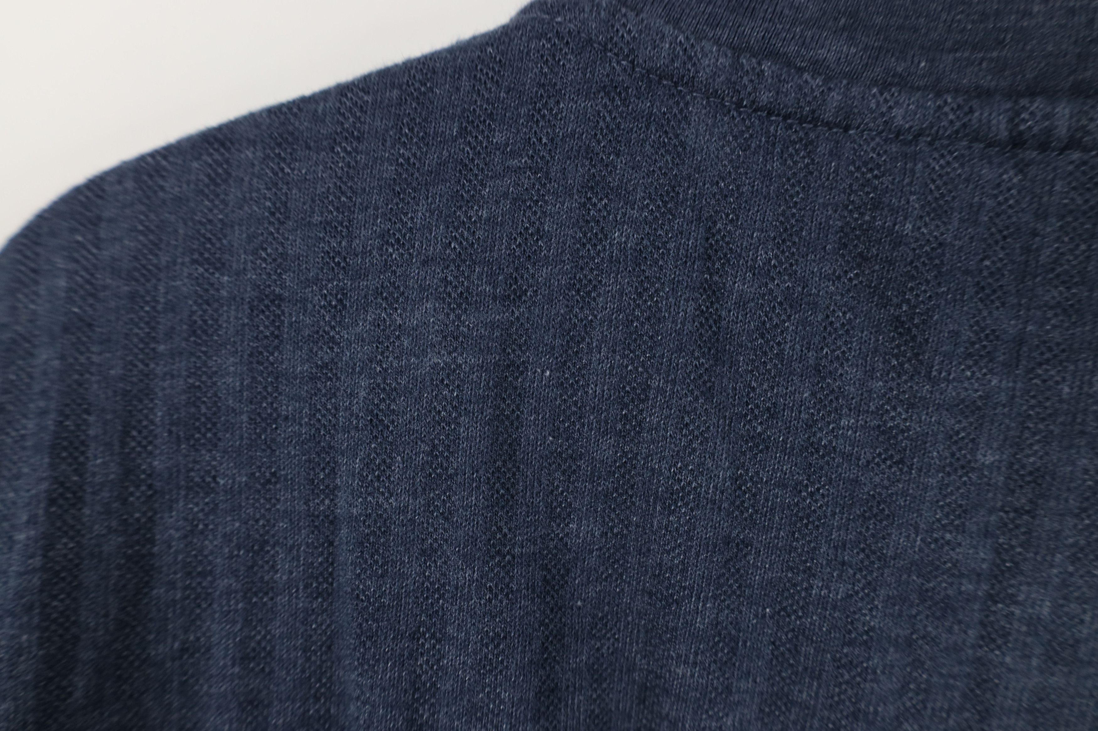 Vintage Vintage 90s Streetwear Blank Ribbed Knit Henley T-Shirt Blue Size US XL / EU 56 / 4 - 10 Thumbnail