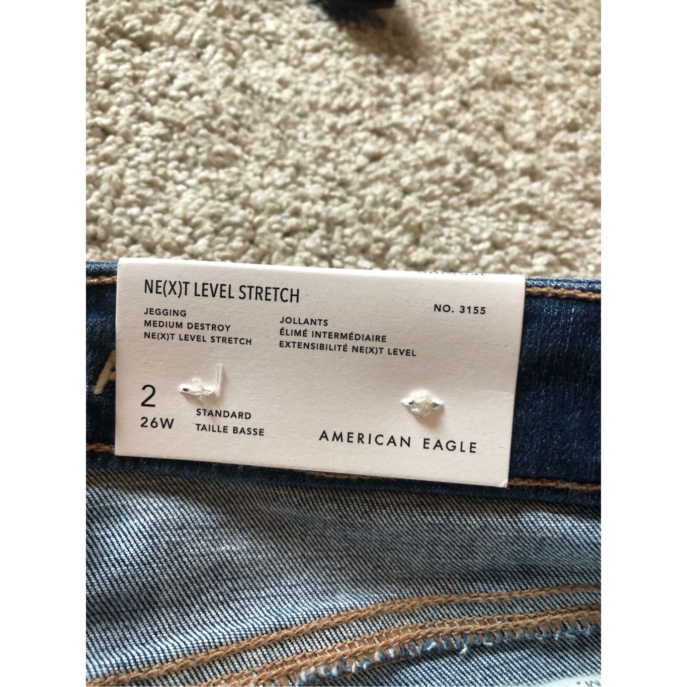 American Eagle Outfitters American Eagle Women’s Blue Ripped Style Jeggings Next Level Size 26" / US 2 / IT 38 - 8 Thumbnail