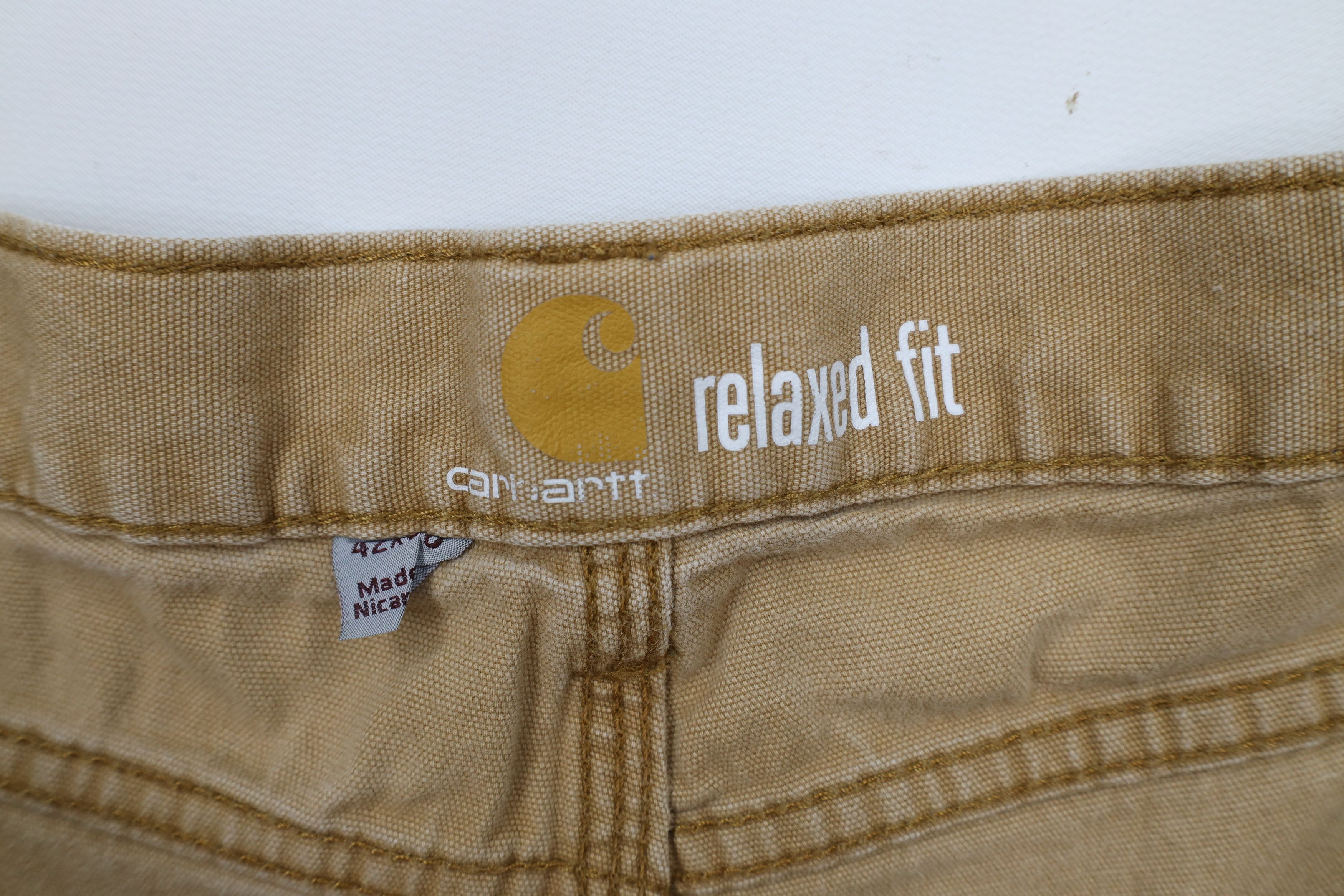 Carhartt × Vintage Vintage Y2K Carhartt Relaxed Wide Leg Canvas Dungaree Pants Size US 42 / EU 58 - 7 Thumbnail