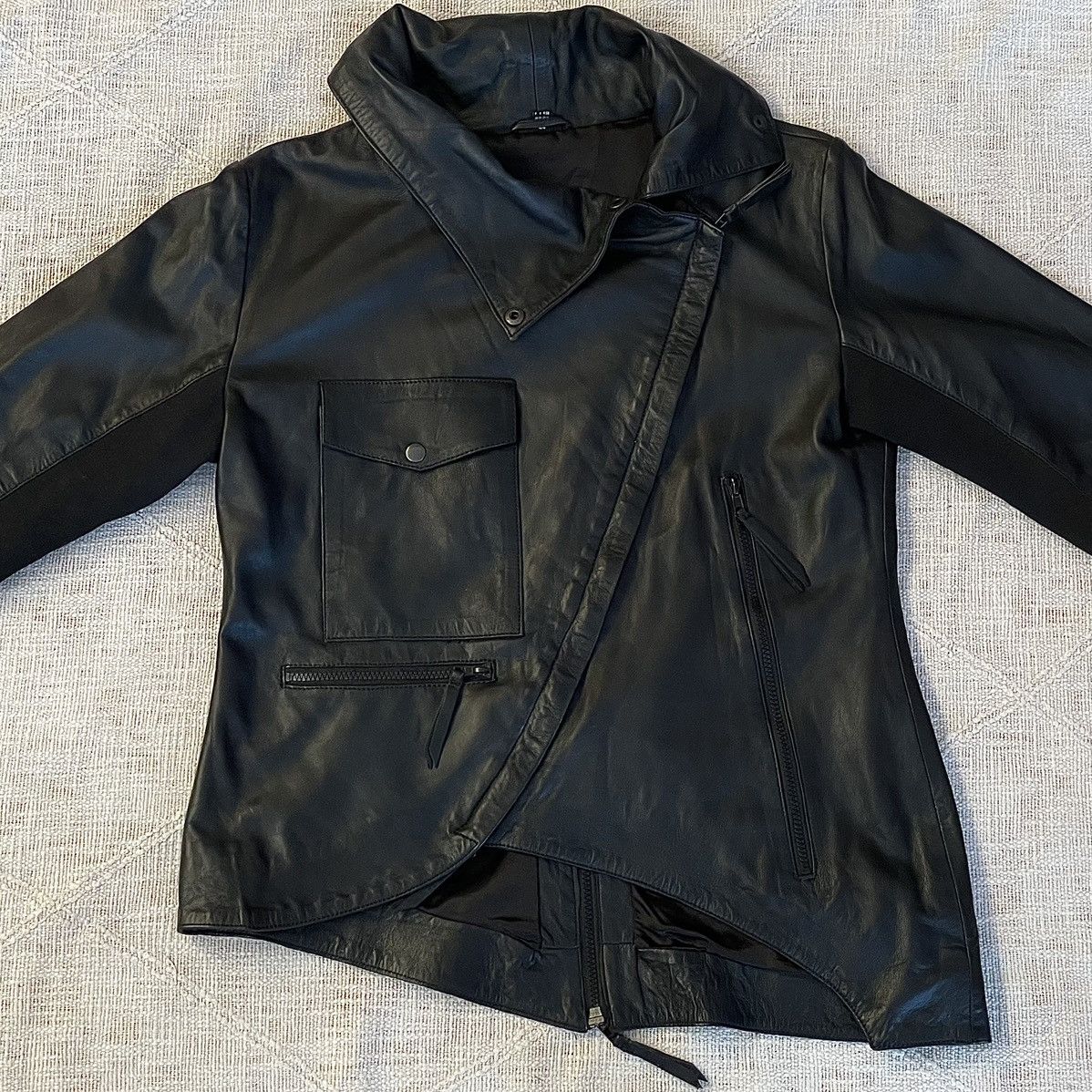 Vintage Avantgarde/Rick Owens Inspired asymmetrical Leatherjacket Size US M / EU 48-50 / 2 - 8 Thumbnail