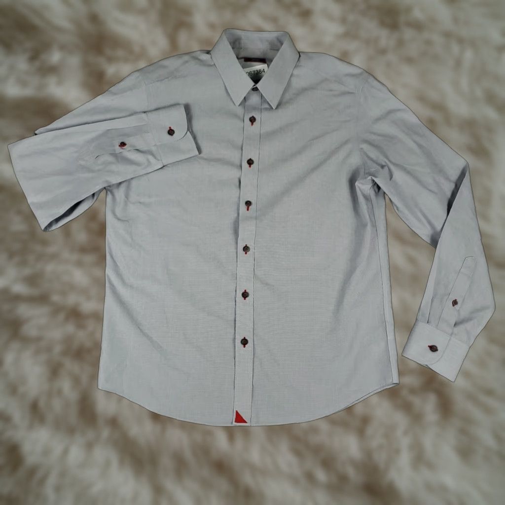 UNTUCKit UNTUCKit Shirt Mens Medium Gray Casual Button Up Long Sleeve Shirt Mens Gray Buttons Up Size US M / EU 48-50 / 2 - 1 Thumbnail