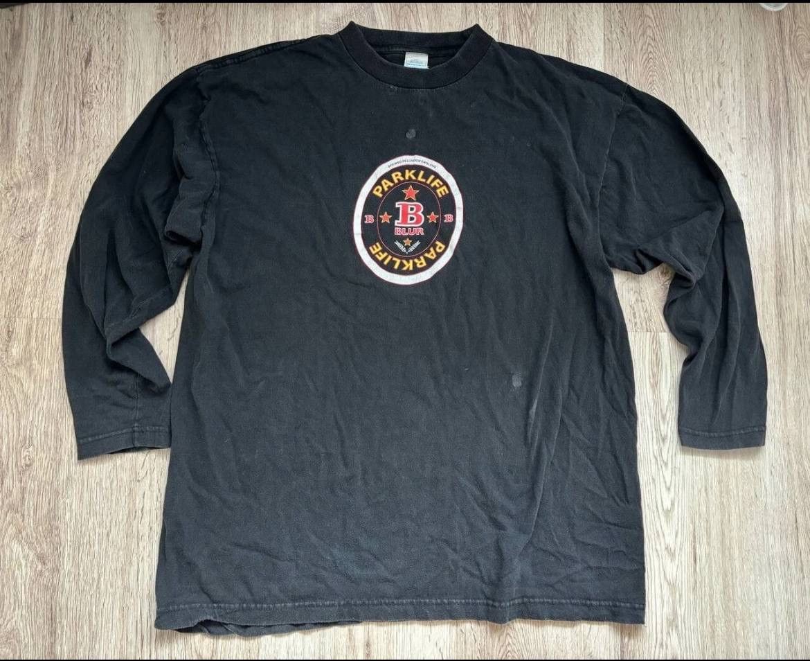 Vintage RARE 1994 BLUR "Parklife" long sleeve t shirt used (flaws) Size US XL / EU 56 / 4 - 1 Thumbnail