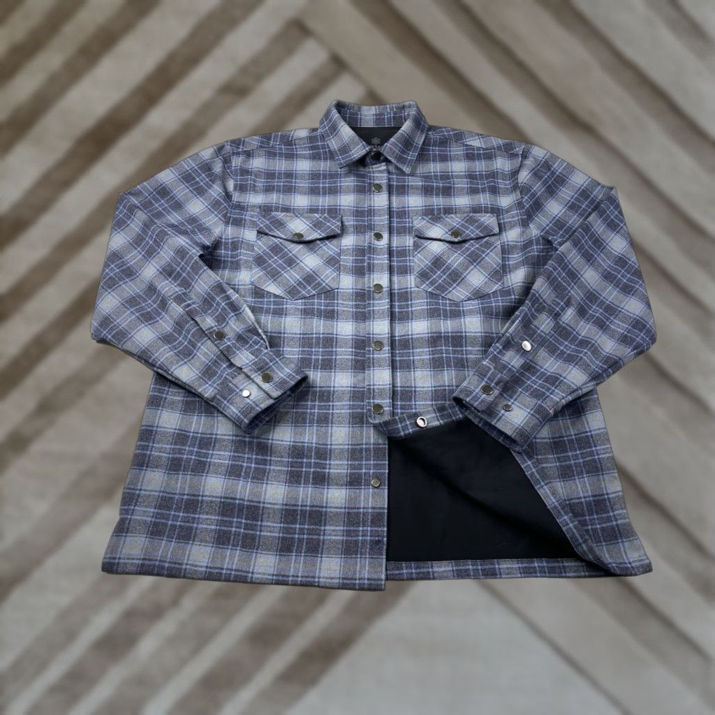 Vintage VINTAGE Schnees Bozeman Montana Shirt Mens Large Plaid Flannel Fleece Lined Snap Blue Size US L / EU 52-54 / 3 - 1 Thumbnail