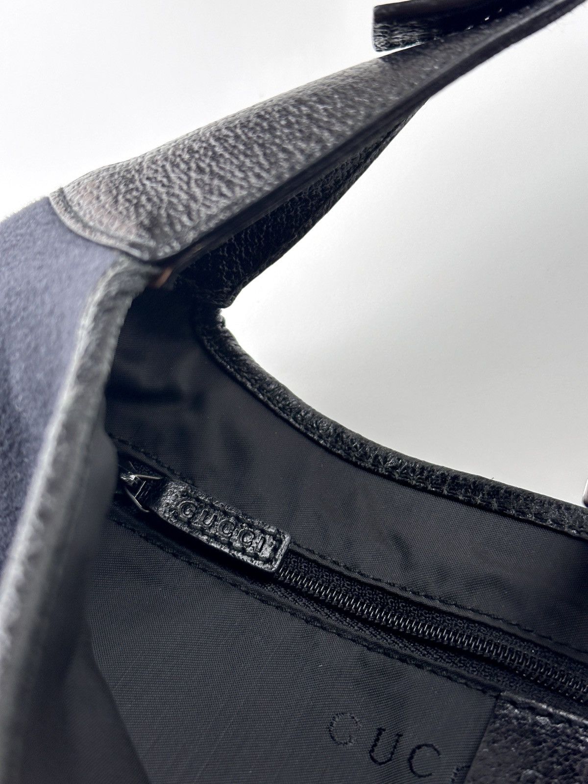 Gucci GUCCI Jackie Bag Wool Leather Black / Navy 001•3306 Size ONE SIZE - 16 Thumbnail