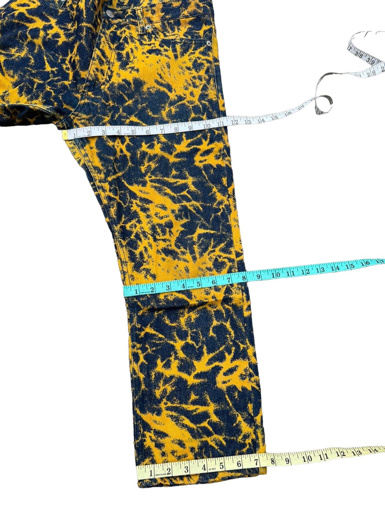 Shellac Vintage Glamdy Japan Abstract Denim Cropped Jeans Size US 31 - 4 Thumbnail