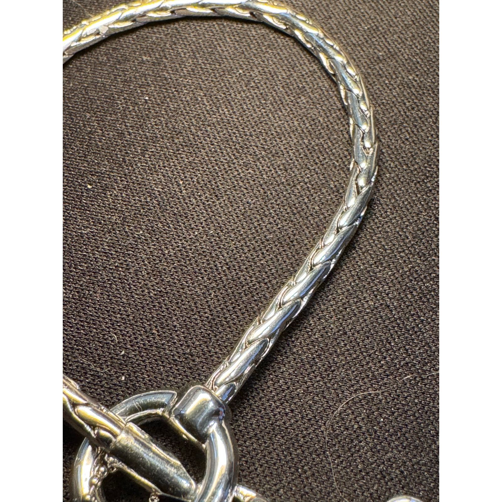 Other Da Vinci Silver Tone Toggle Clasp Braided Chain Bracelet Size ONE SIZE - 4 Thumbnail