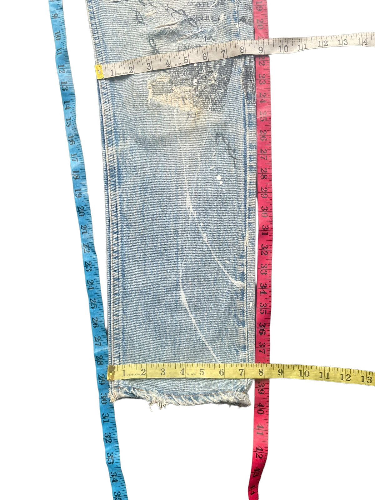 Levi's Vintage 80’s Levis 501 e Usa Distresed Denim Size US 29 - 14 Thumbnail
