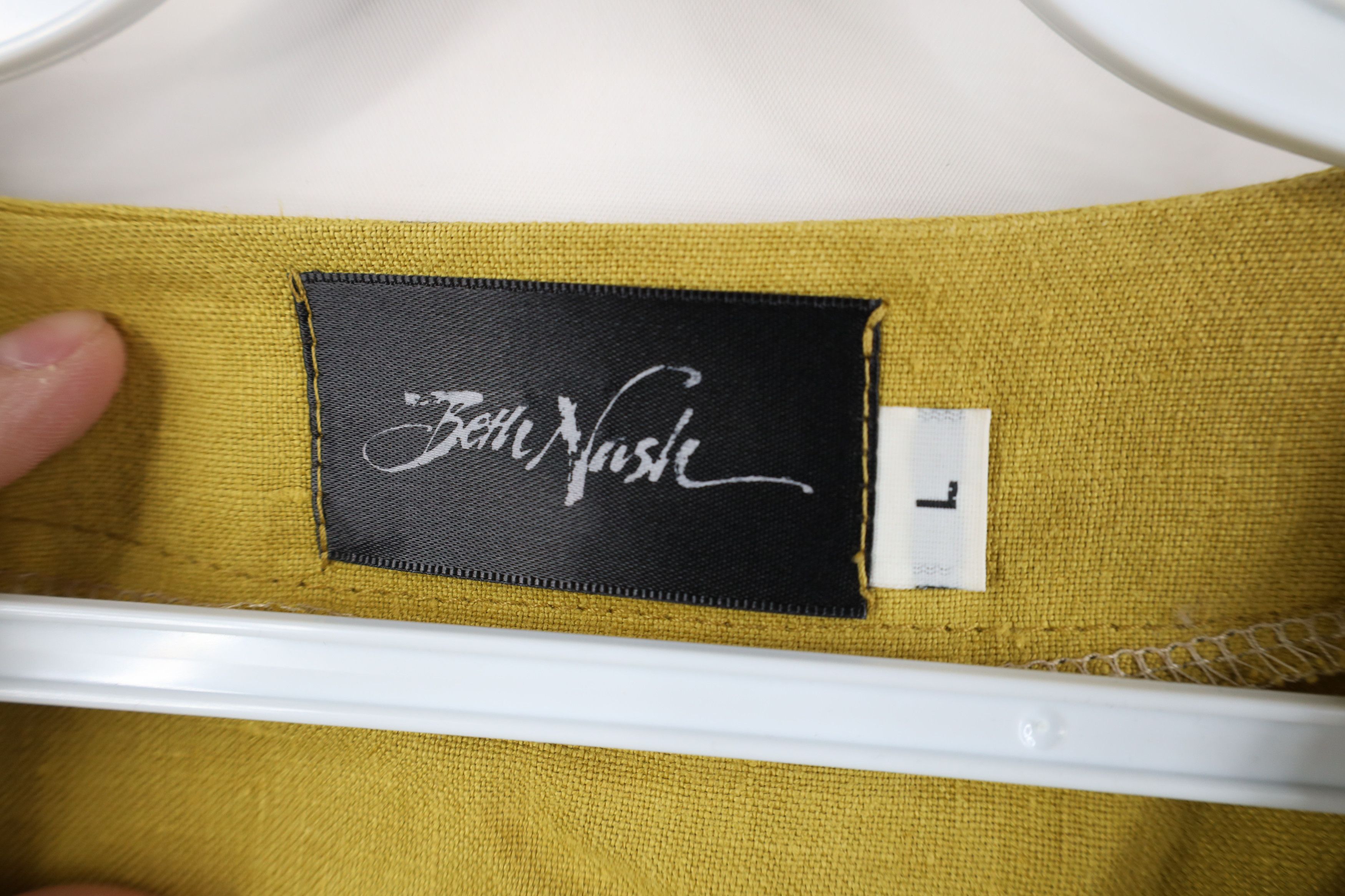 Vintage Vintage 90s Beth Nash Lagenlook Linen Abstract Art Jacket Size L / US 10 / IT 46 - 9 Thumbnail