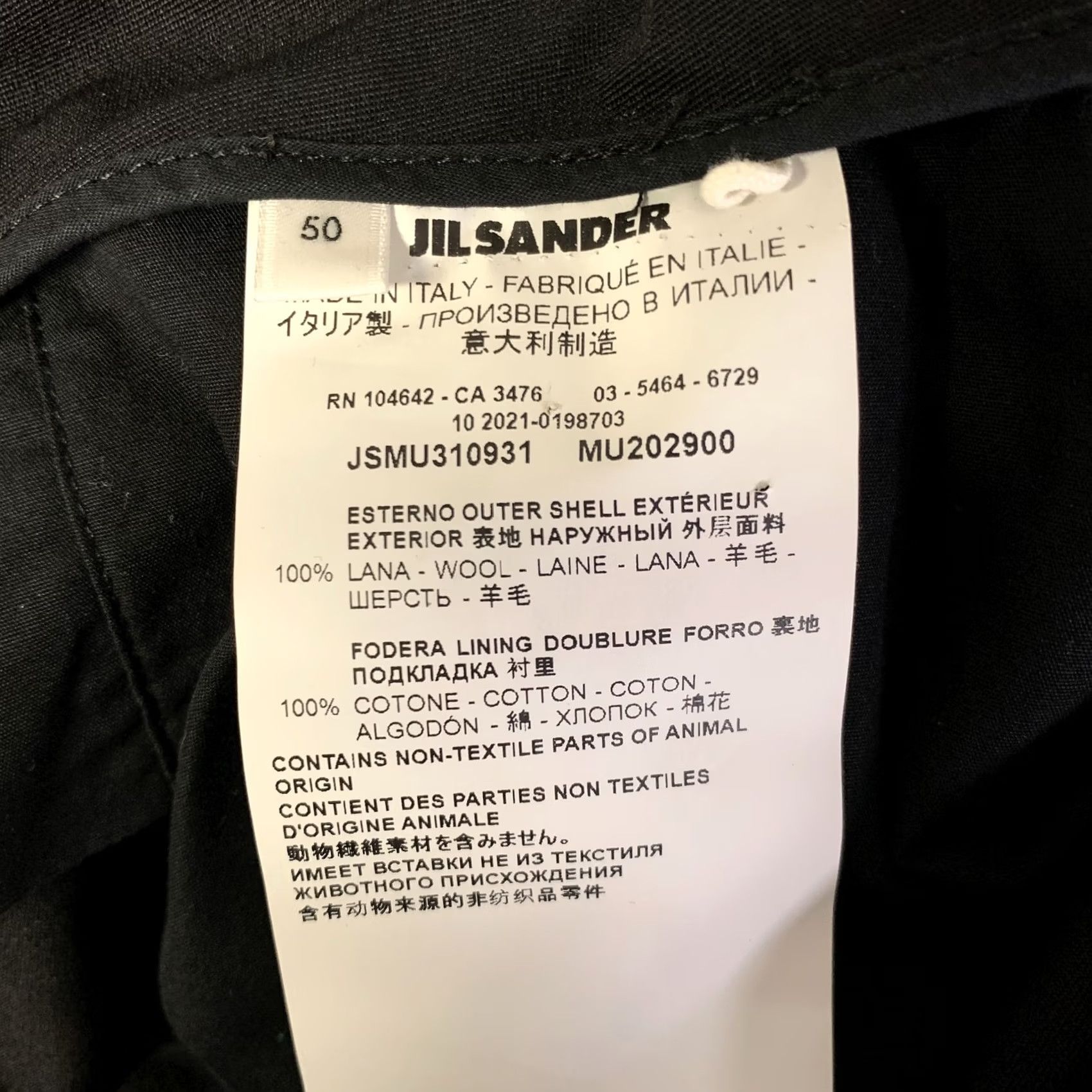 Jil Sander JIL SANDER Size 34 Black Wool Zipper Pants Mens Wool Zip Fly Black 34 Inseam 32 Italy Causal Pants Size US 34 / EU 50 - 6 Thumbnail