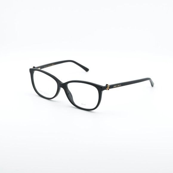 Jimmy Choo Jimmy Choo JC308 0DXF 00 Eyeglasses Shiny Black/Gold 54mm Size ONE SIZE - 9 Thumbnail