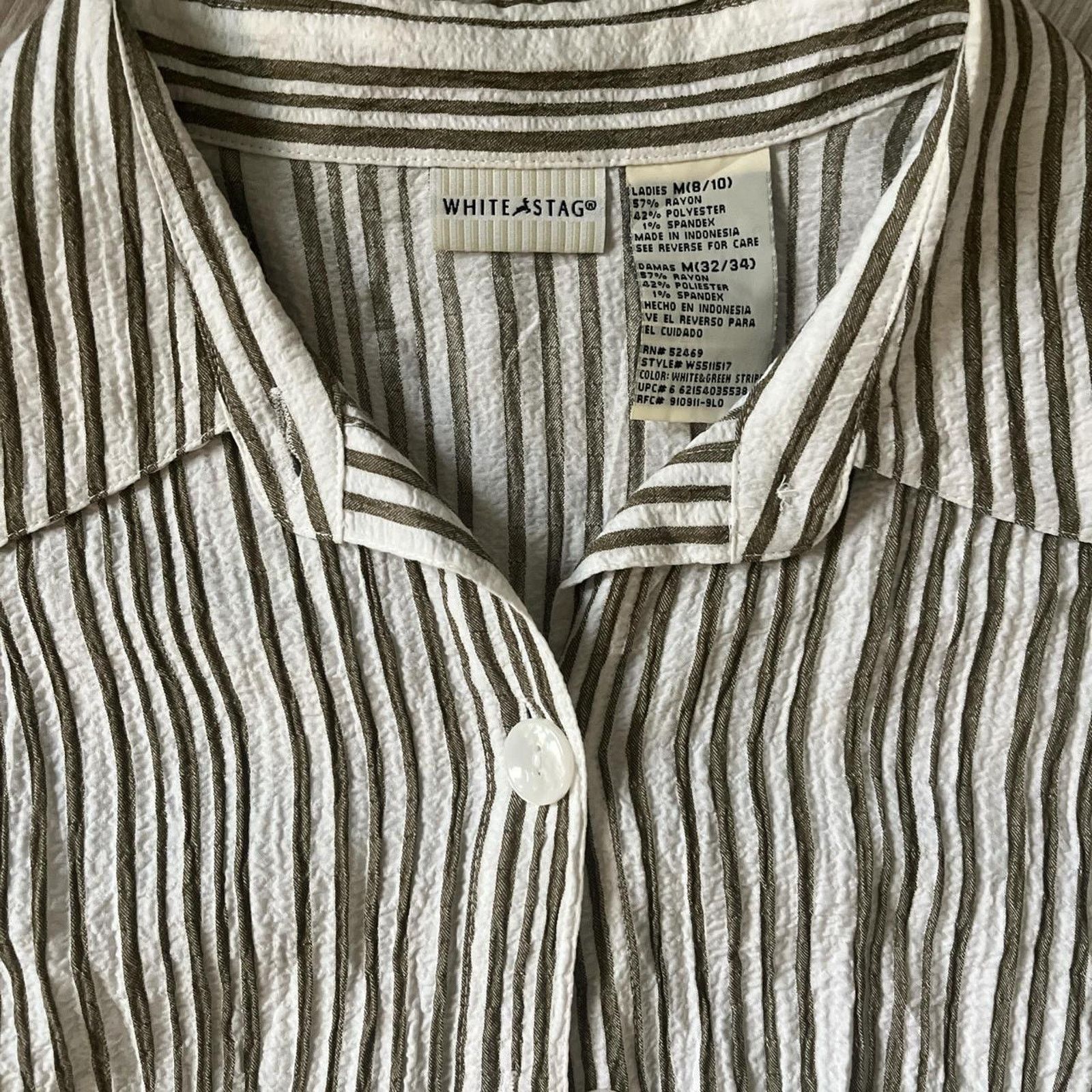 Other Olive ivory stripped linen Size M / US 6-8 / IT 42-44 - 6 Thumbnail