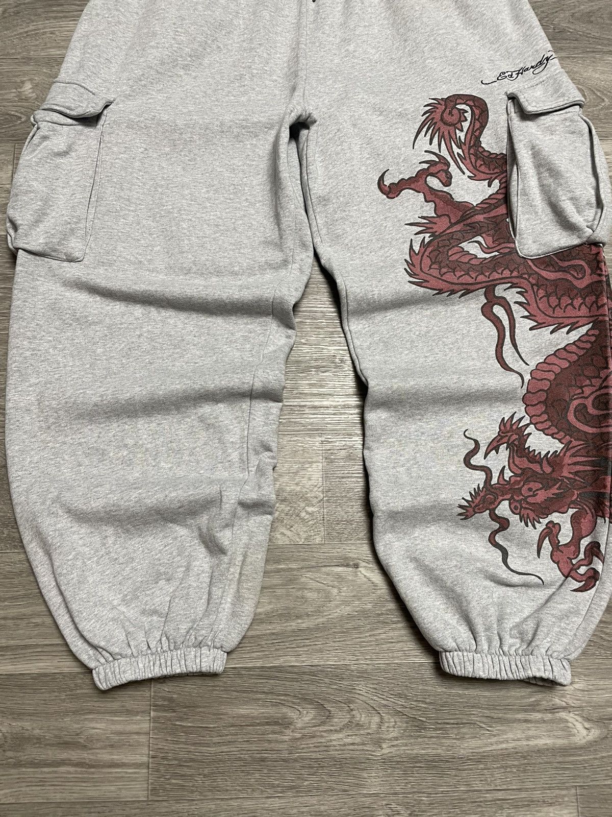 Ed Hardy Ed Hardy x Urban Outfitters Dragon Print Cargo Sweatpants Size US 36 / EU 52 - 7 Thumbnail