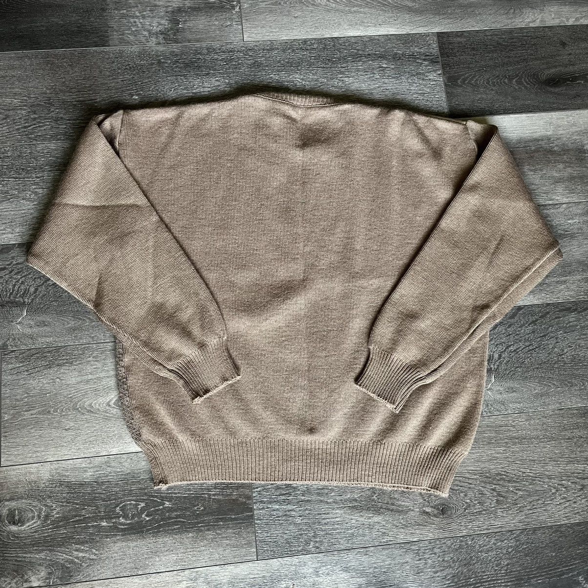 Vintage Vintage 1980s Edinburgh Woolen Mills Leather Striped Sweater Size US L / EU 52-54 / 3 - 2 Thumbnail
