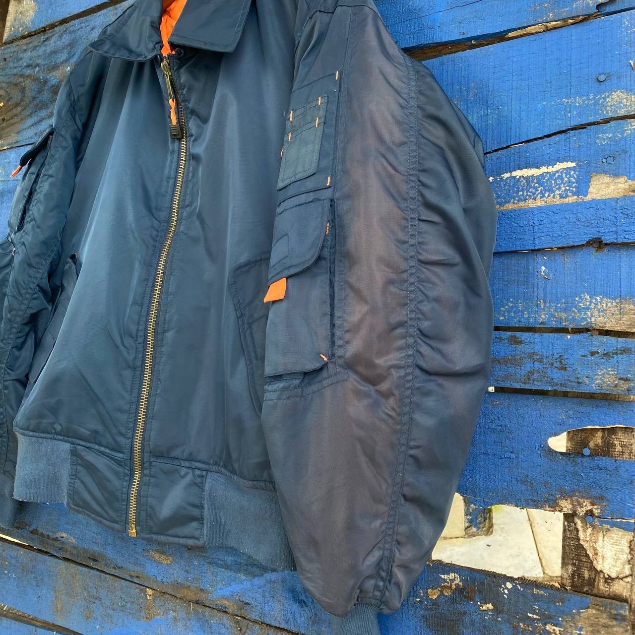 Vintage Vintage Fire Fox Bomber Jacket multi pocket Sun Faded Size US M / EU 48-50 / 2 - 8 Thumbnail