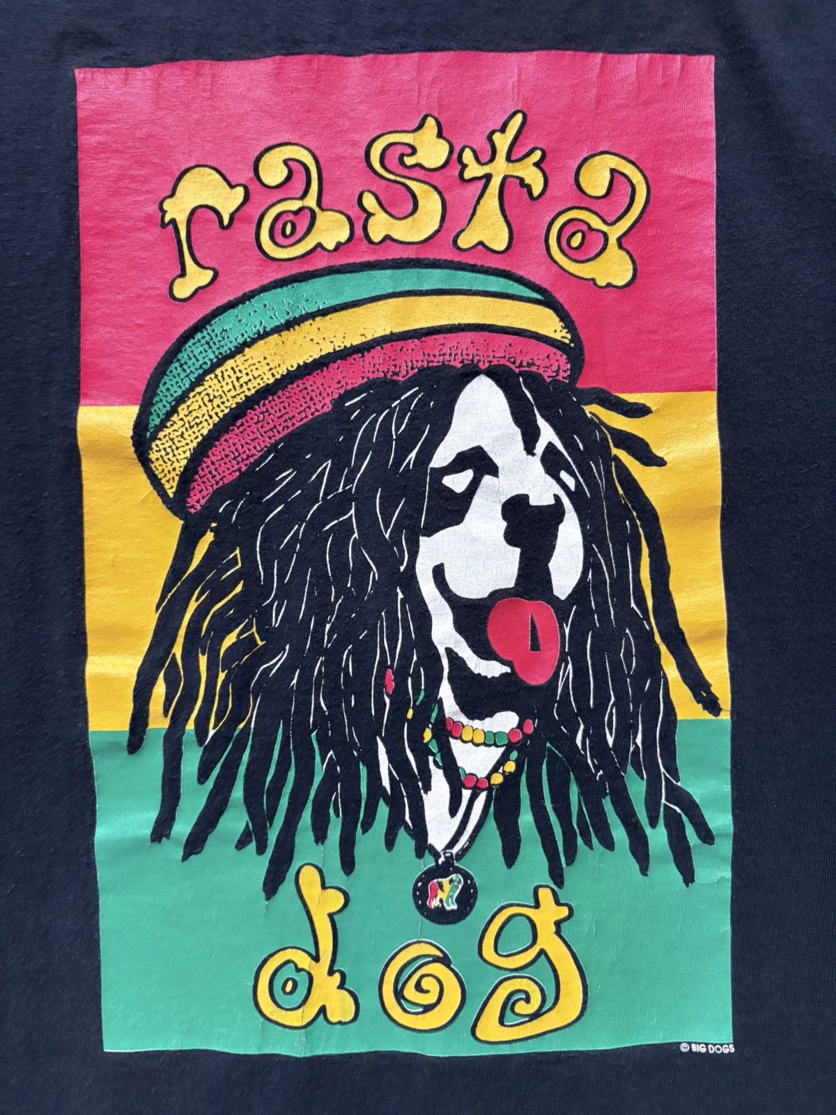 Big Dogs 90’s Big Dogs Rasta Single Stitch Vintage Tee Shirt Size US L / EU 52-54 / 3 - 6 Thumbnail