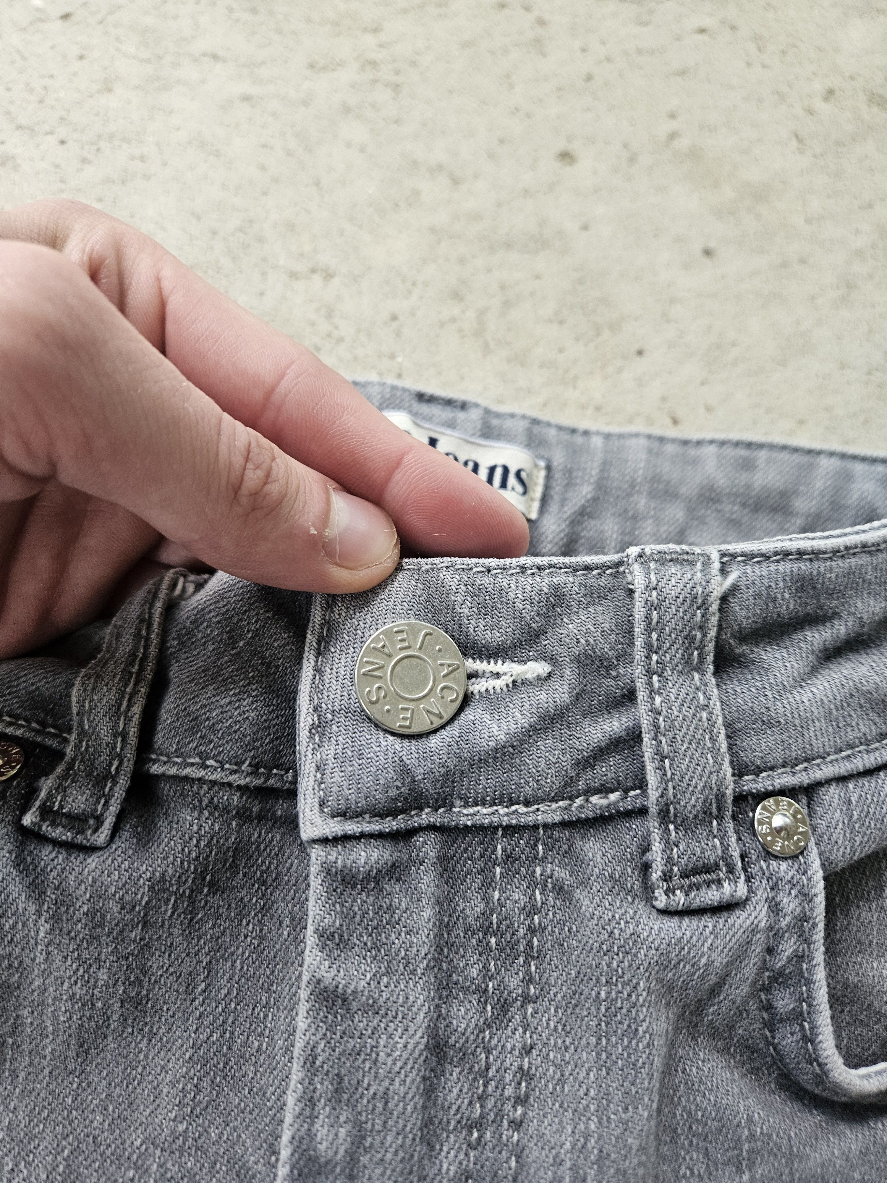 Acne Studios Hex Royal Grey Denim Jeans Size 25" / US 0 / IT 36 - 7 Thumbnail