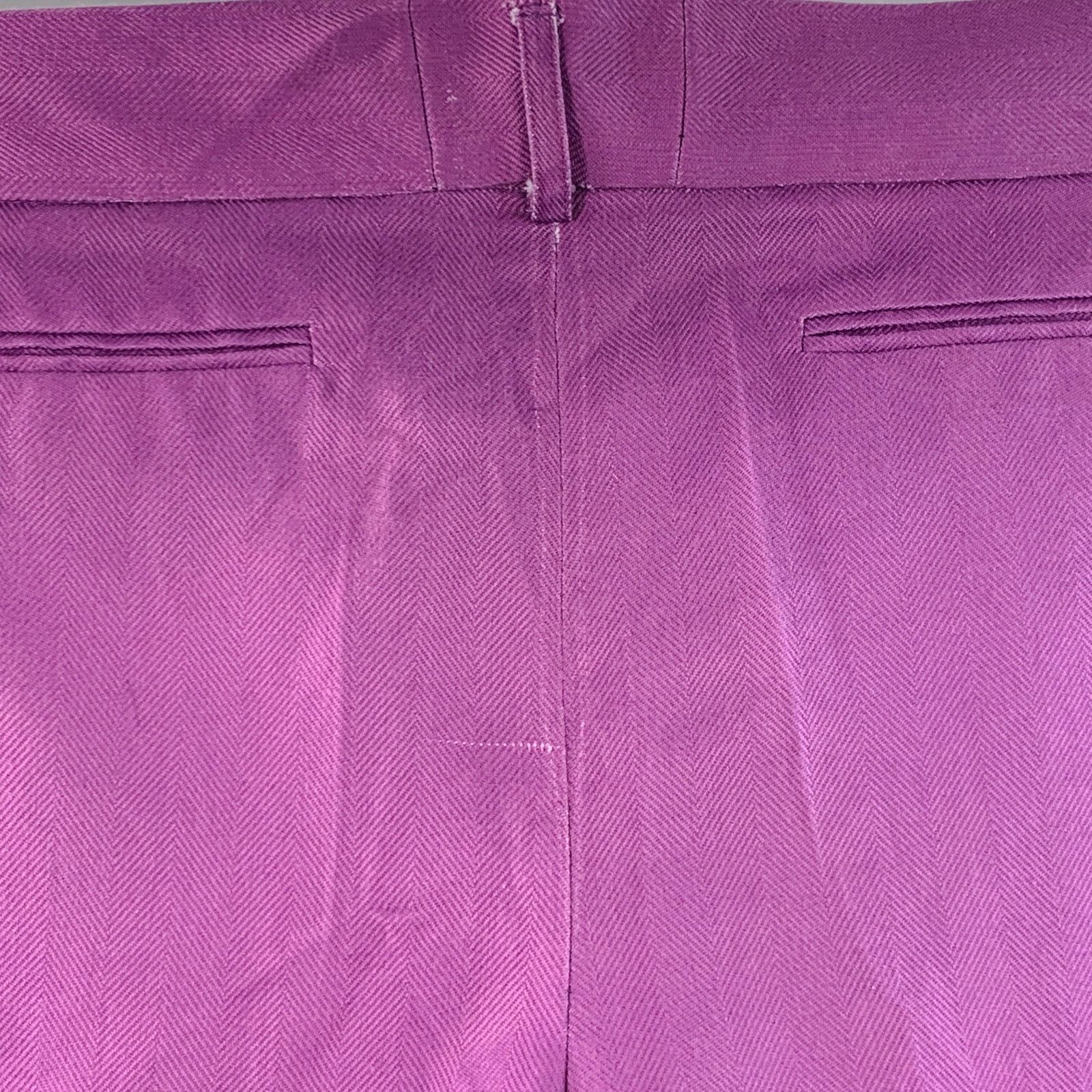 Other Size 32 Purple Polyester Herringbone Pleated Dress Pants Size US 32 / EU 48 - 5 Thumbnail