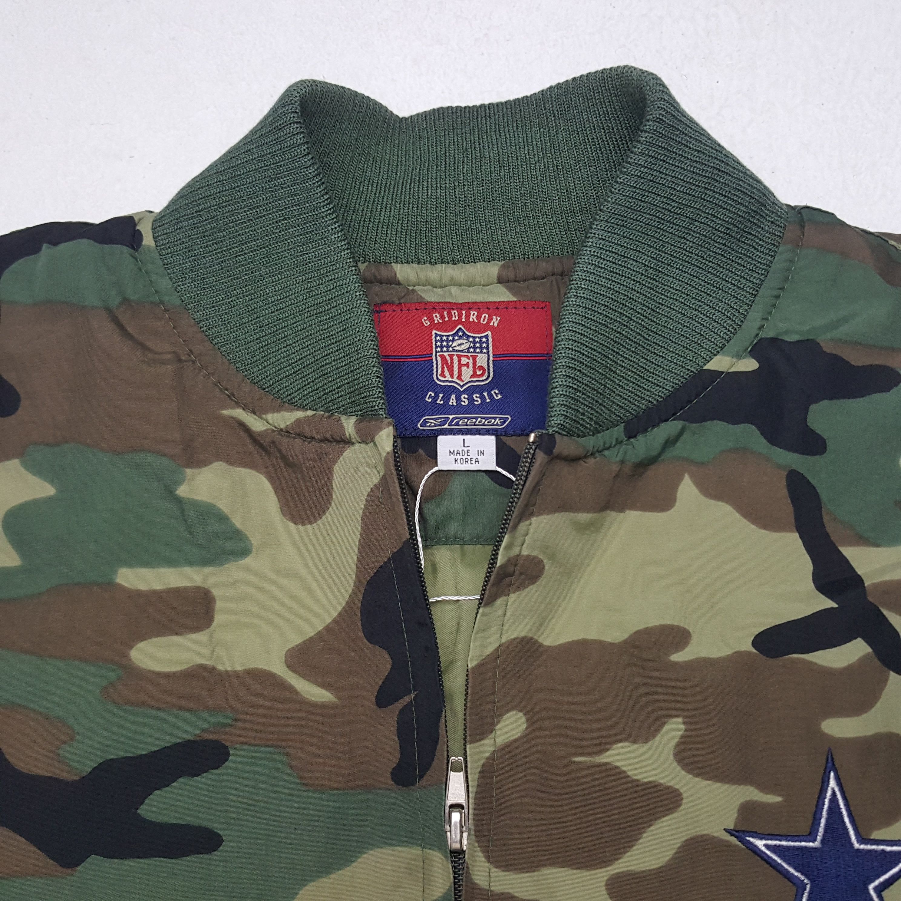 NFL × Reebok × Vintage Vintage Dallas Cowboys American Football Team Camo Jacket Size US XXL / EU 58 / 5 - 5 Thumbnail