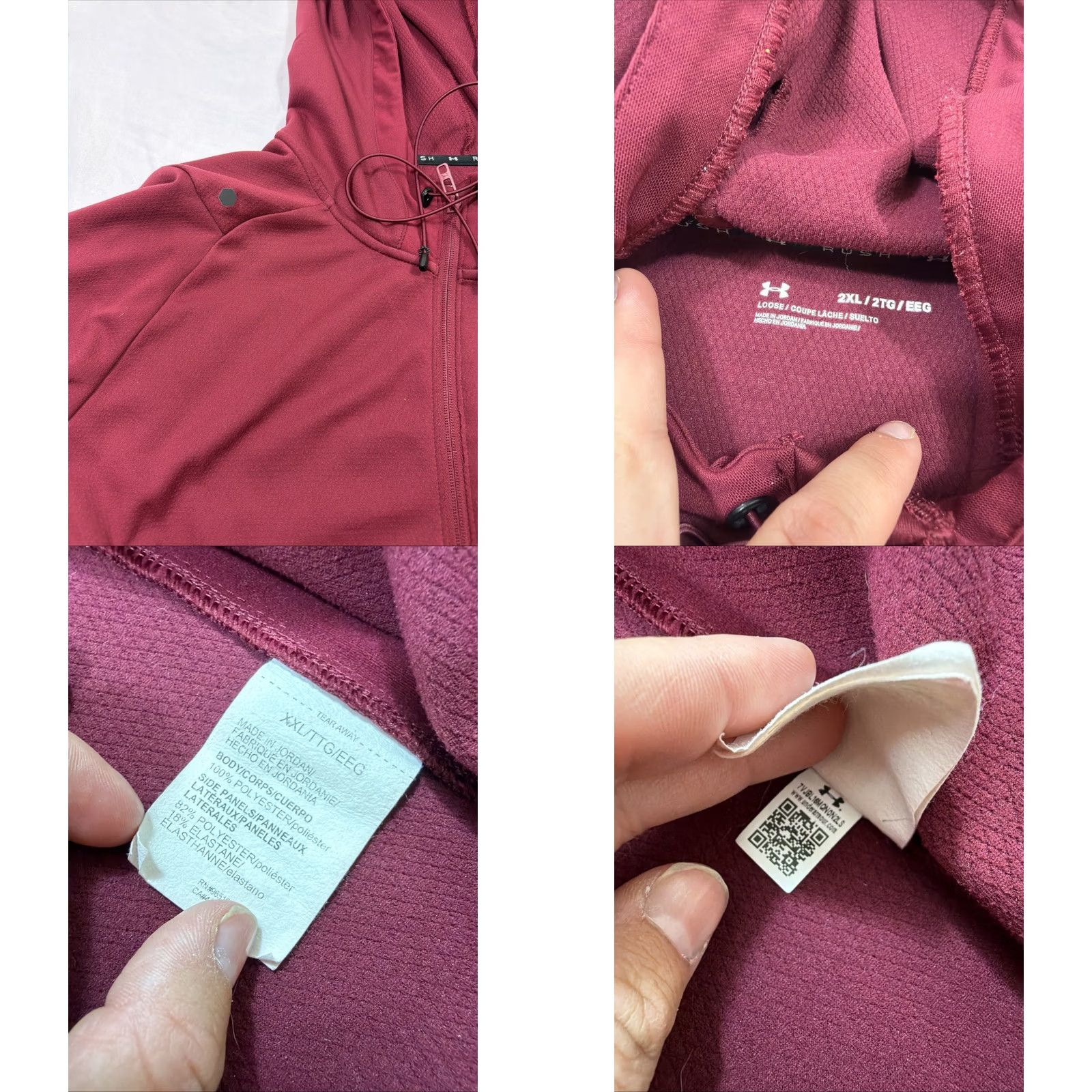 Under Armour Under Armour Jacket Mens XXL Red Full Zip Training Running & Jogging Sports Hoodie Size US XXL / EU 58 / 5 - 8 Thumbnail