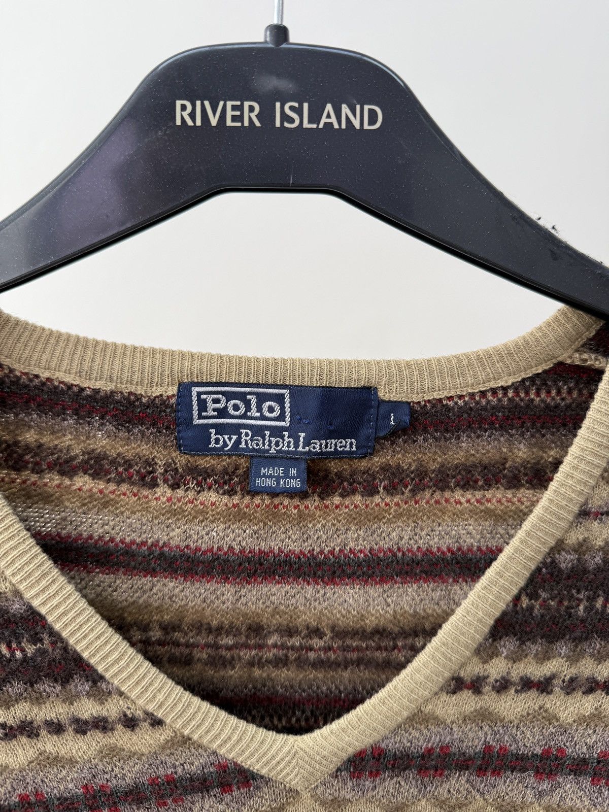 Polo Ralph Lauren Vintage Polo Ralph Lauren Lambswool Nordic V- Neck sweater Size US L / EU 52-54 / 3 - 4 Thumbnail