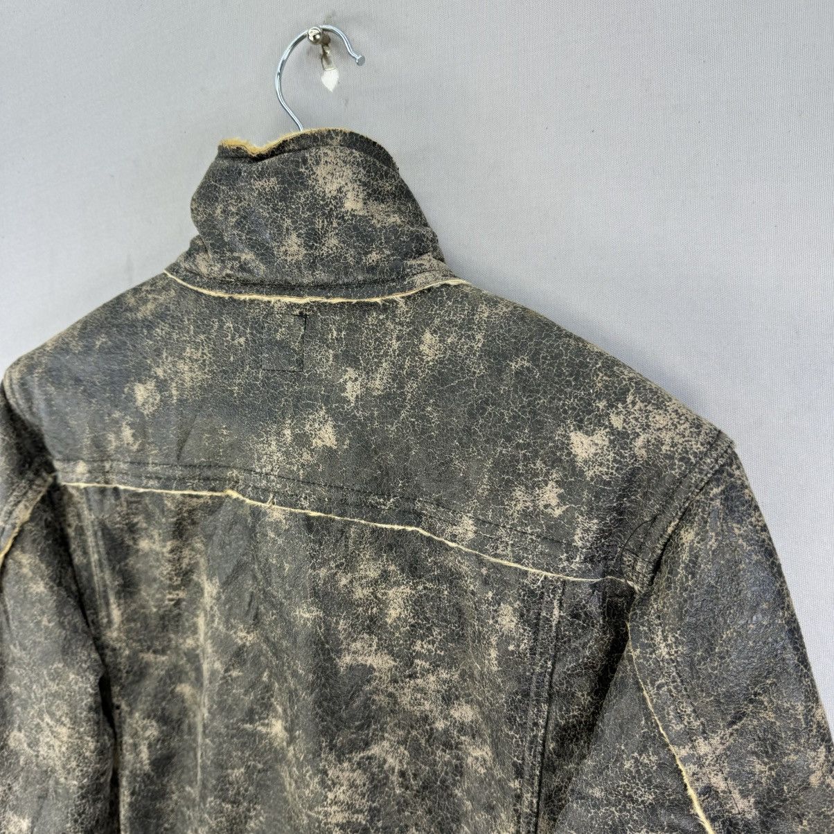 Japanese Brand Vintage Albe Trashed Synthetic Leather Jacket Size US S / EU 44-46 / 1 - 6 Thumbnail