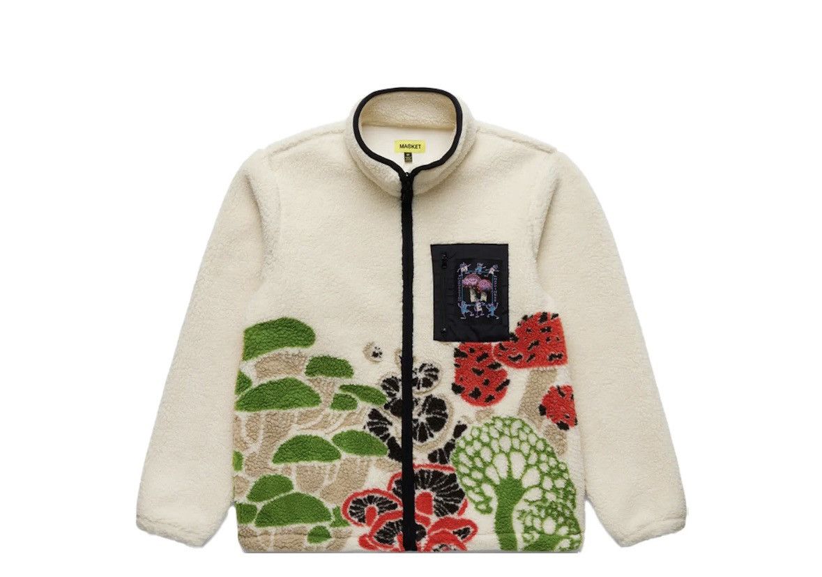 Market Market Mycology Sherpa Fleece Jacket Cream sz XL Size US XL / EU 56 / 4 - 1 Thumbnail