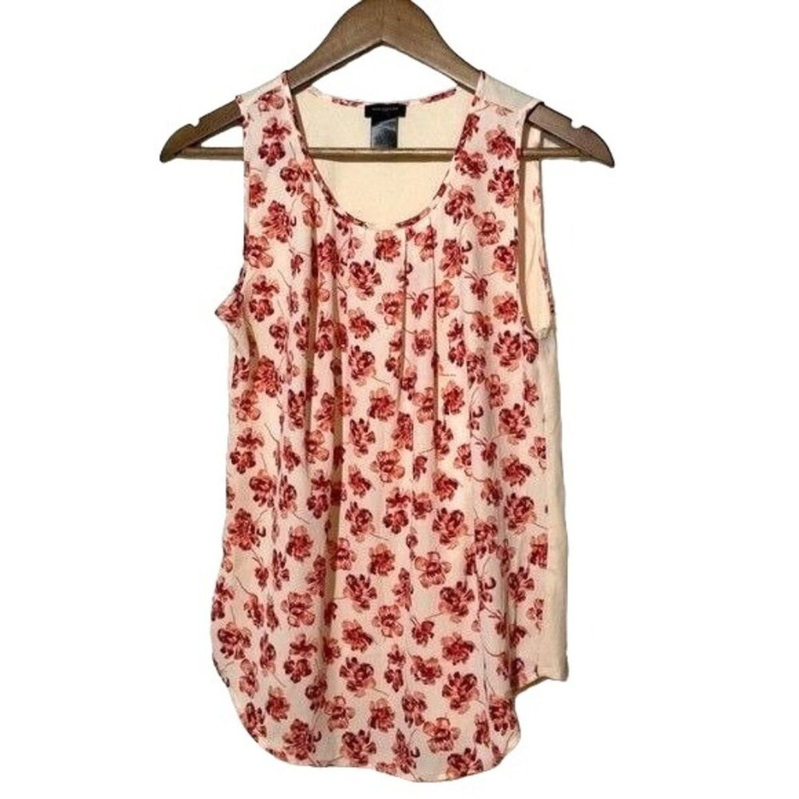 Ann Taylor Ann Taylor Shirt Sleeveless Blouse Tank Floral Small Size S / US 4 / IT 40 - 1 Thumbnail