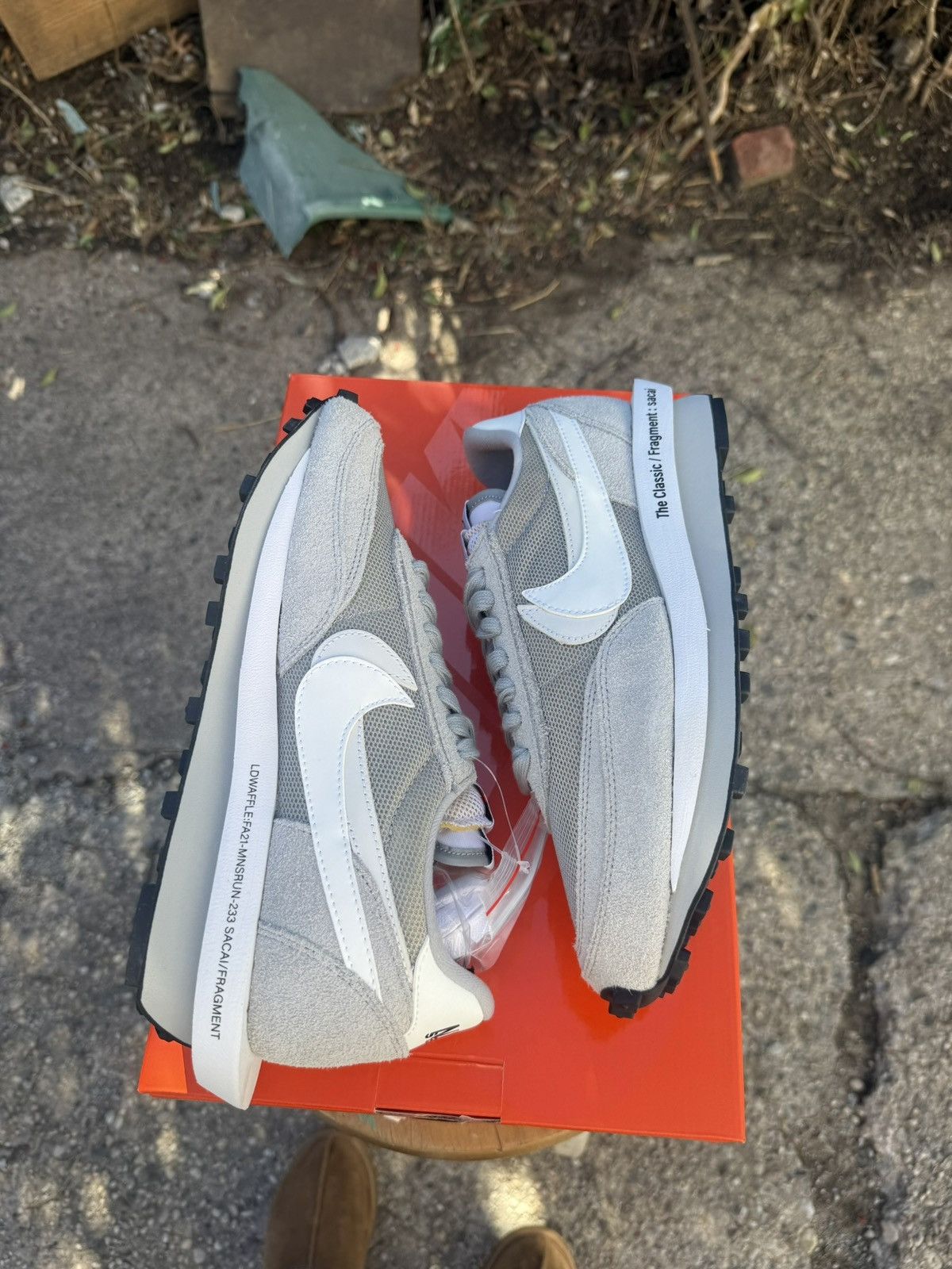 Nike Nike Sacai Fragment LD Waffle “Grey” Size US 9.5 / EU 42-43 - 3 Thumbnail