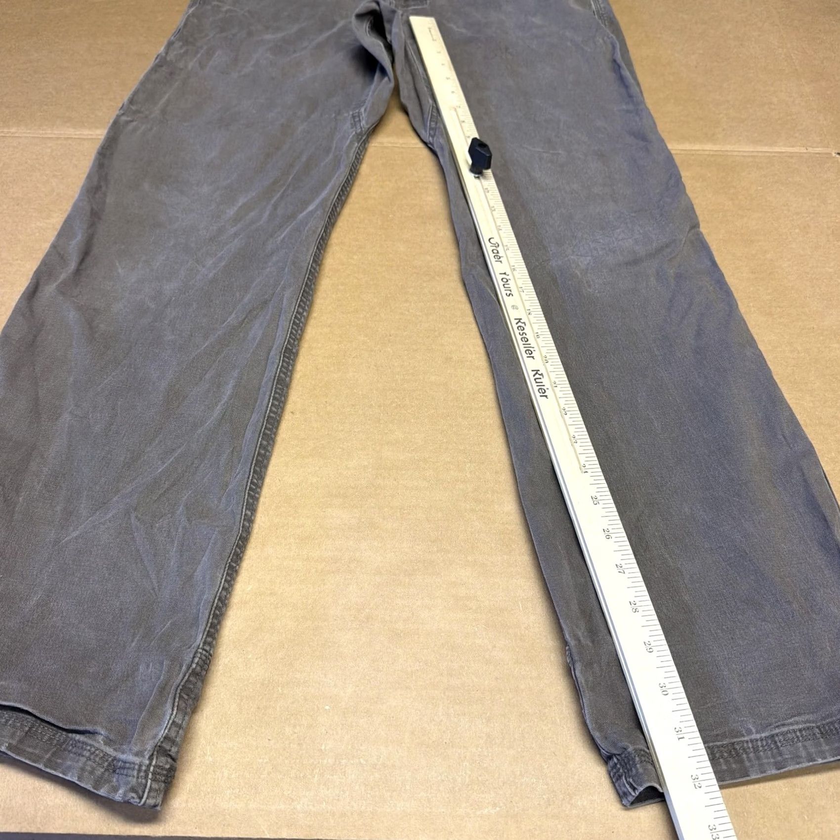 Prana prAna Mens Pants 33x32 Gray Breathe Canvas Carpenter Relaxed Straight Casual Pants Size US 33 - 3 Thumbnail